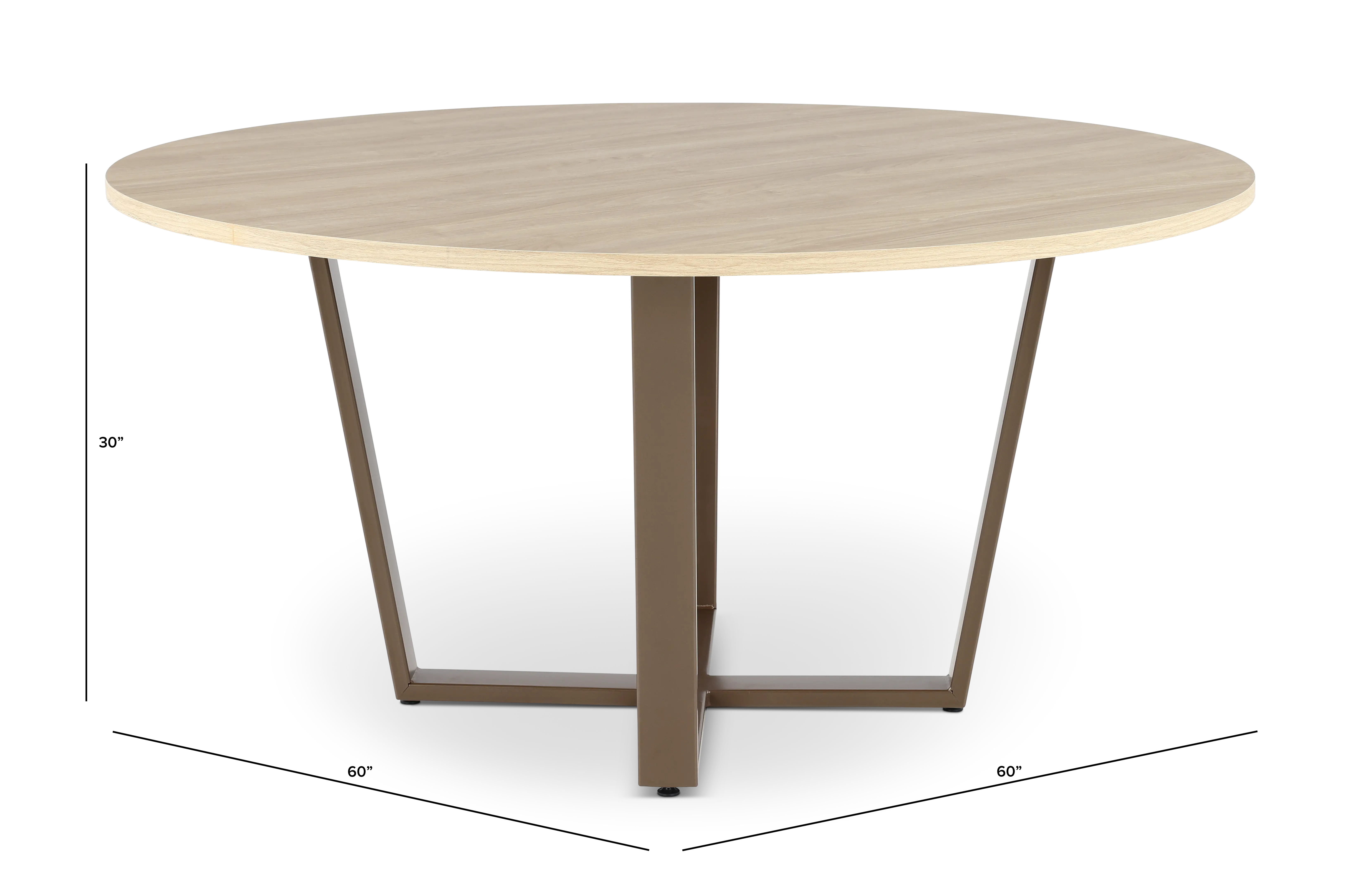 Ellington Tan and Bronze Dining Table-3