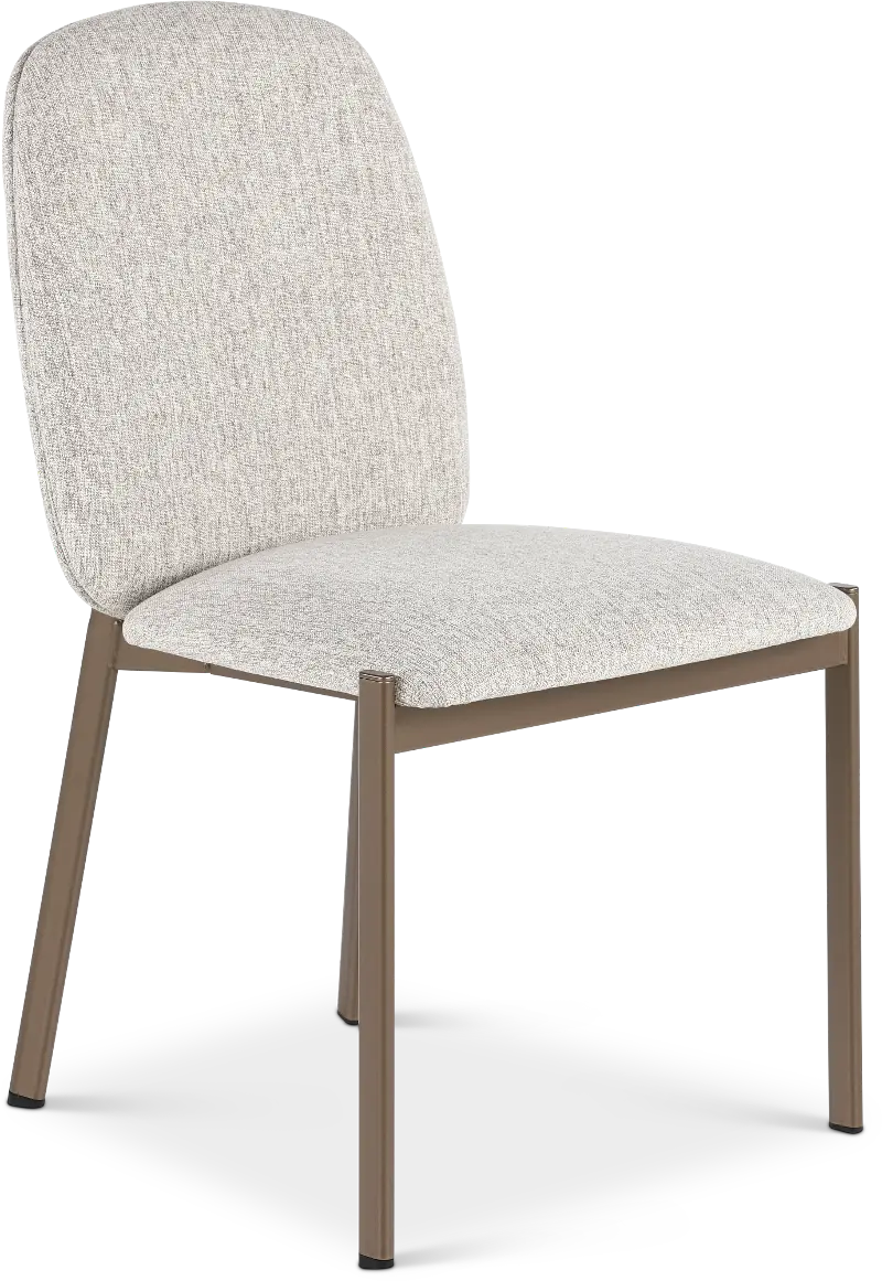 Kally Light Brown and Bronze Dining Chair