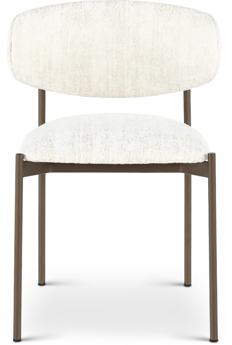 Ellington White and Bronze Dining Chair