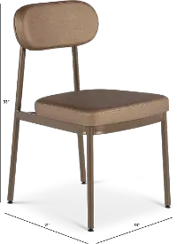 Ellington Brown and Bronze Dining Chair RC Willey