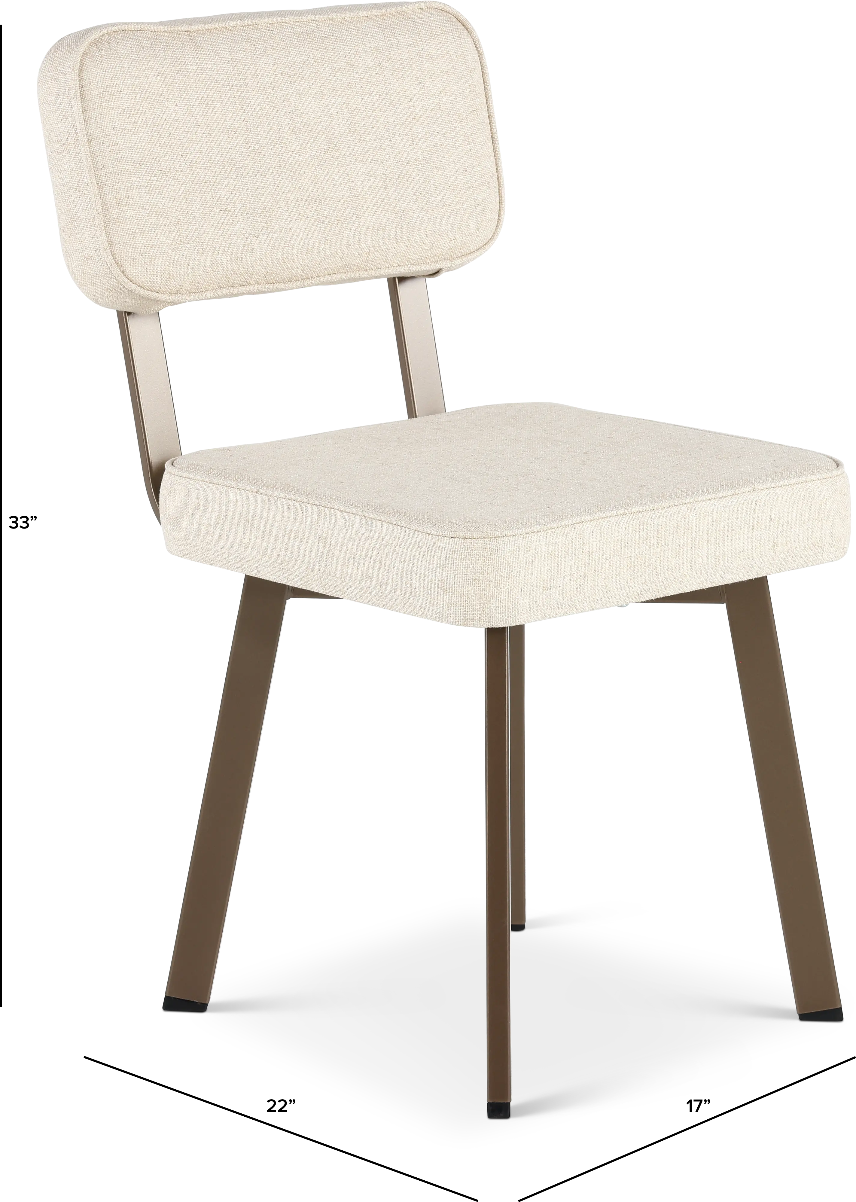Ellington Beige and Bronze Dining Chair-3