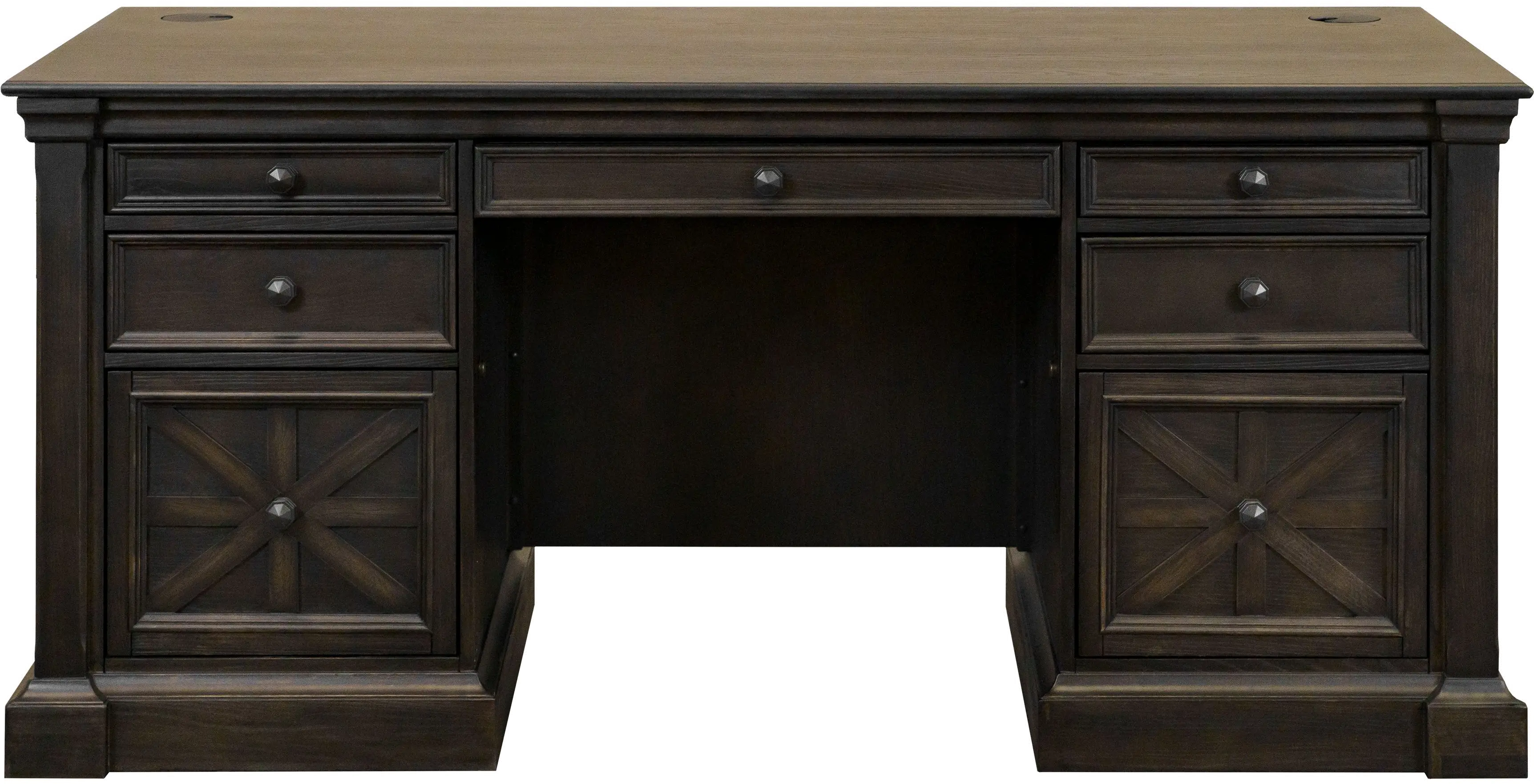 Kingston Dark Brown Executive Desk-1
