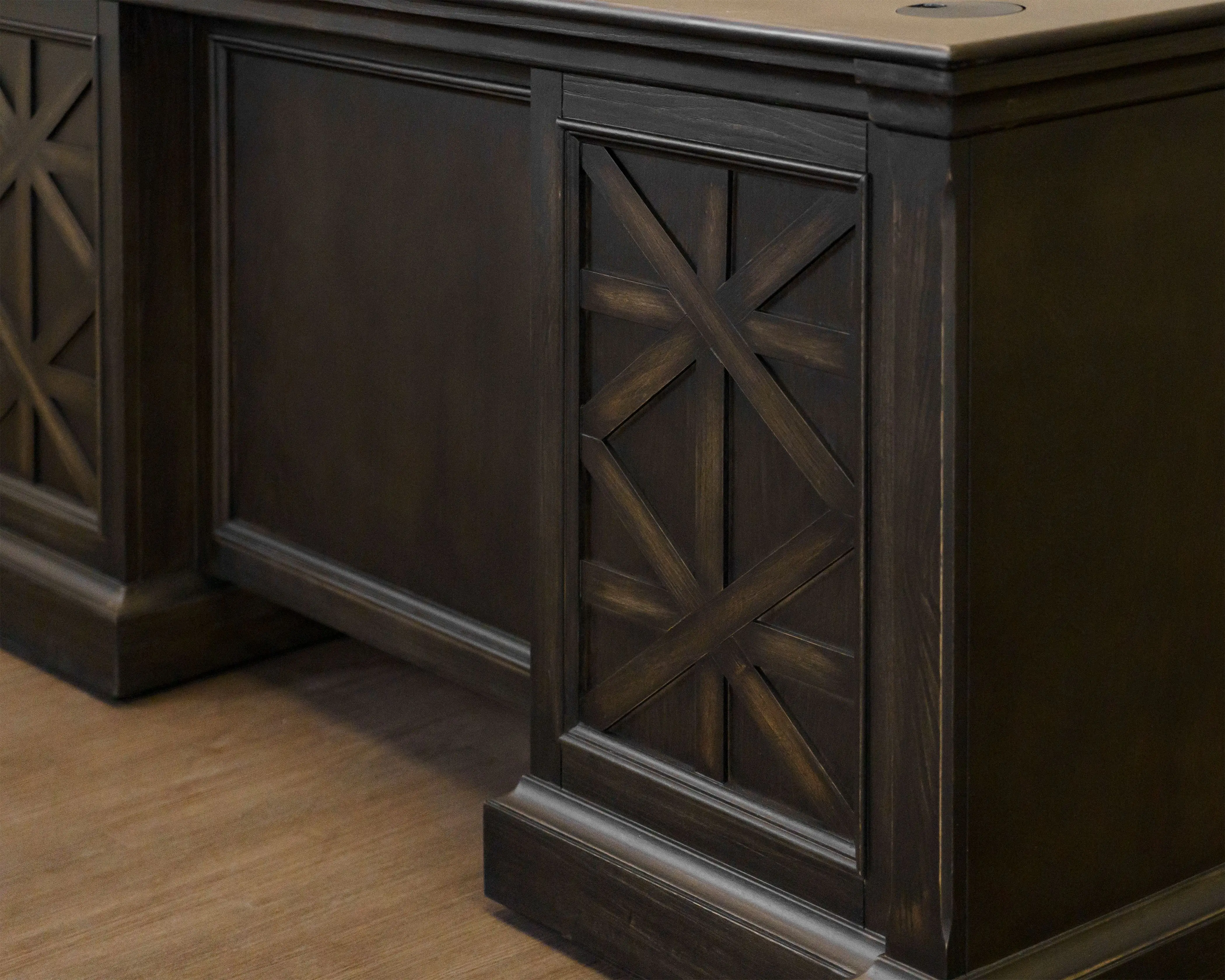Kingston Dark Brown Executive Desk-9