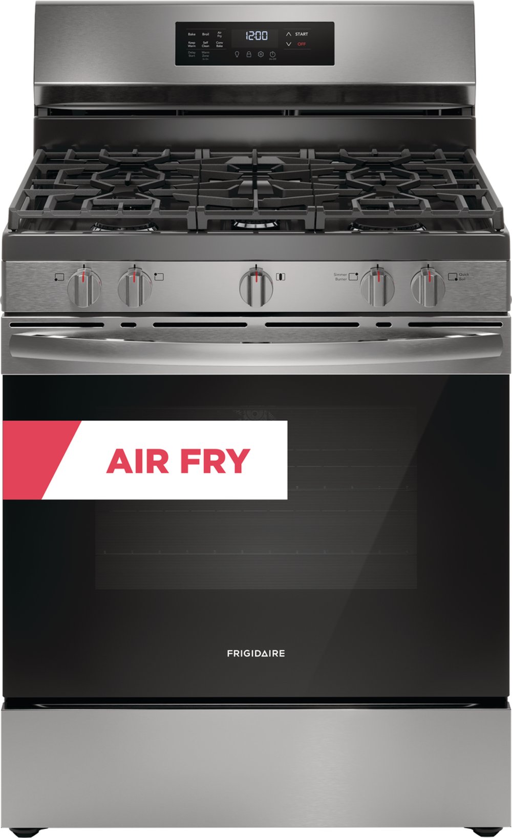 Frigidaire 5.1 Cu Ft Gas Range with Air Fry - 30" Stainless Steel