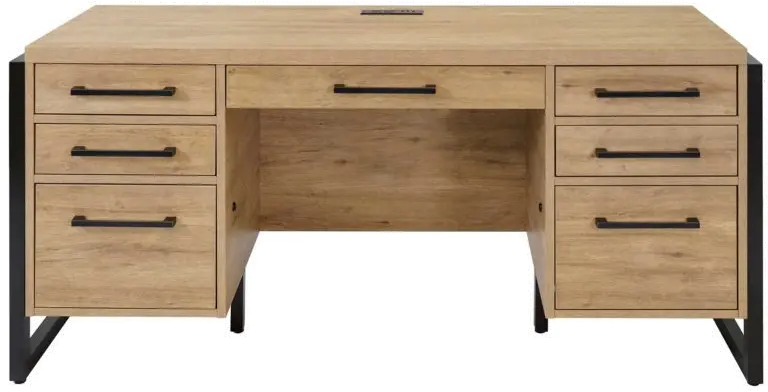 Mason Natural and Black Credenza-1