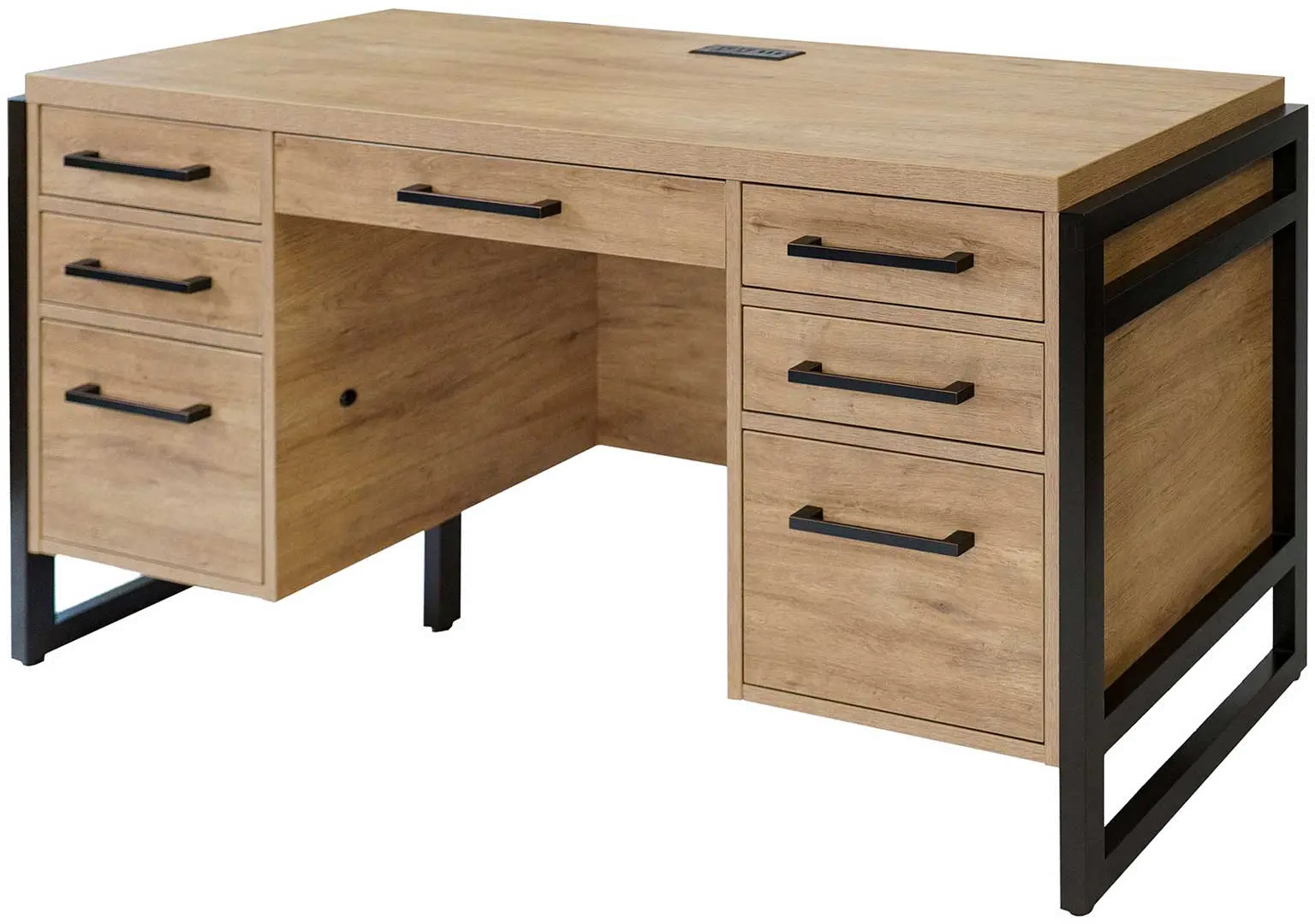 Mason Natural and Black Credenza-2