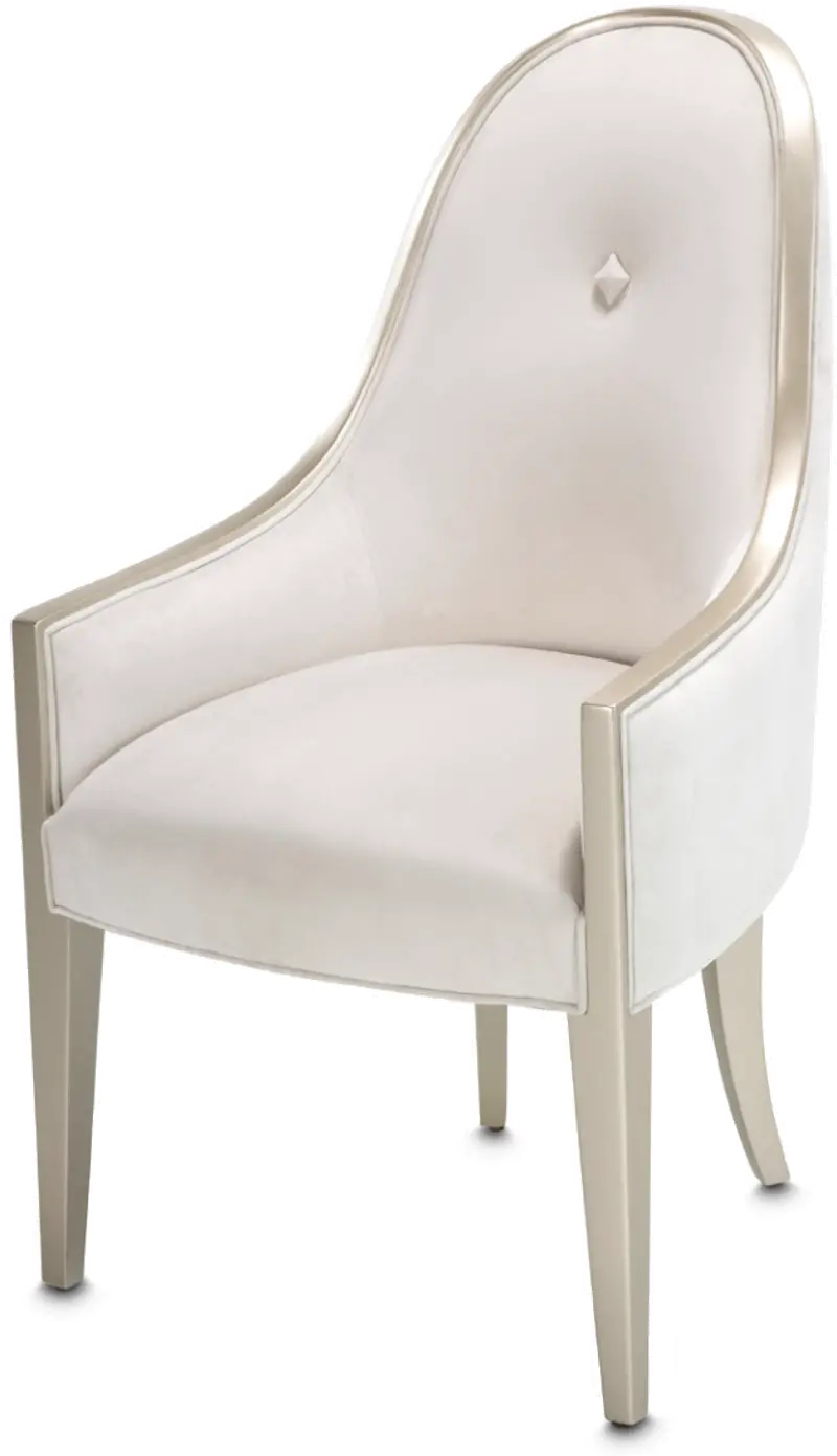London Place Pearl Upholstered Dining Armchair