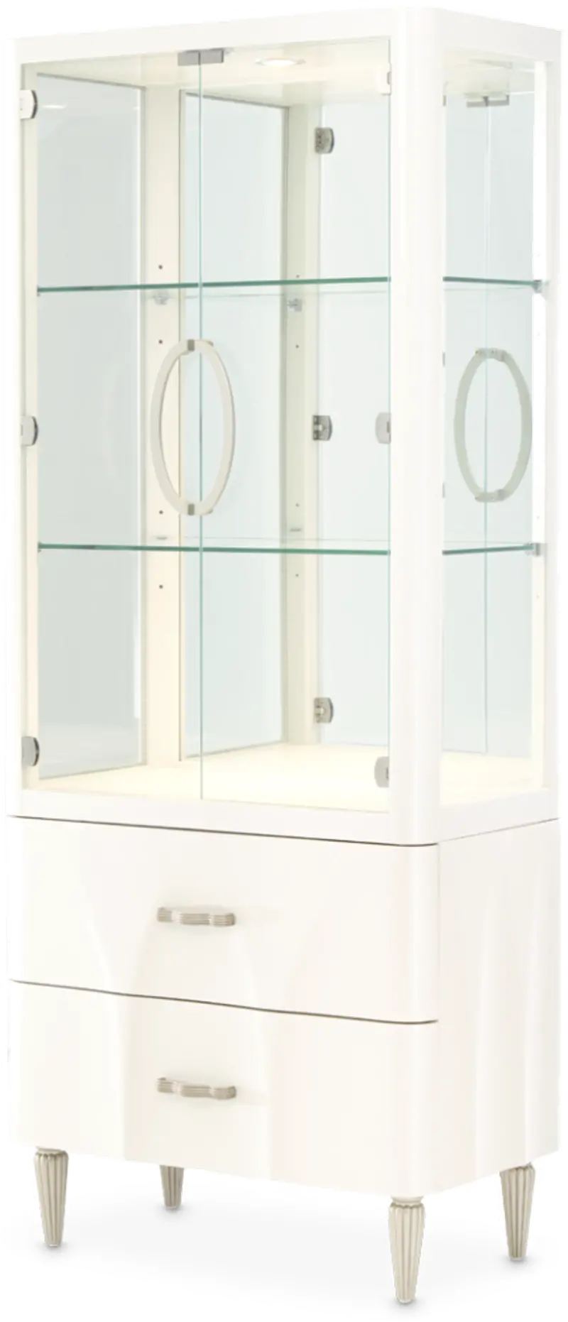 London Place Pearl White Dining Cabinet