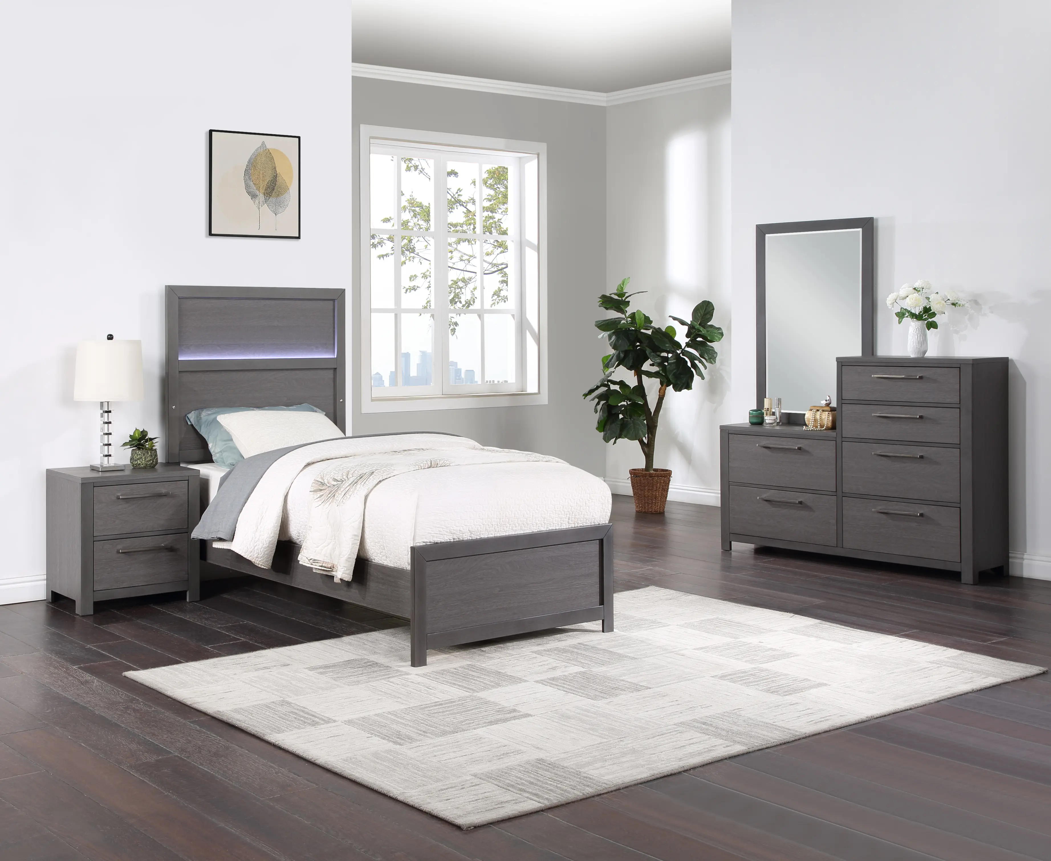Westpoint Gray Full Bed-2