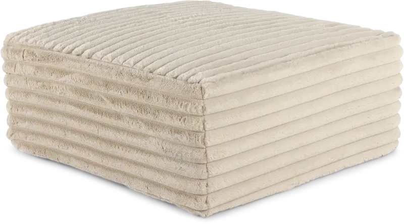 Caspian Beige Ottoman