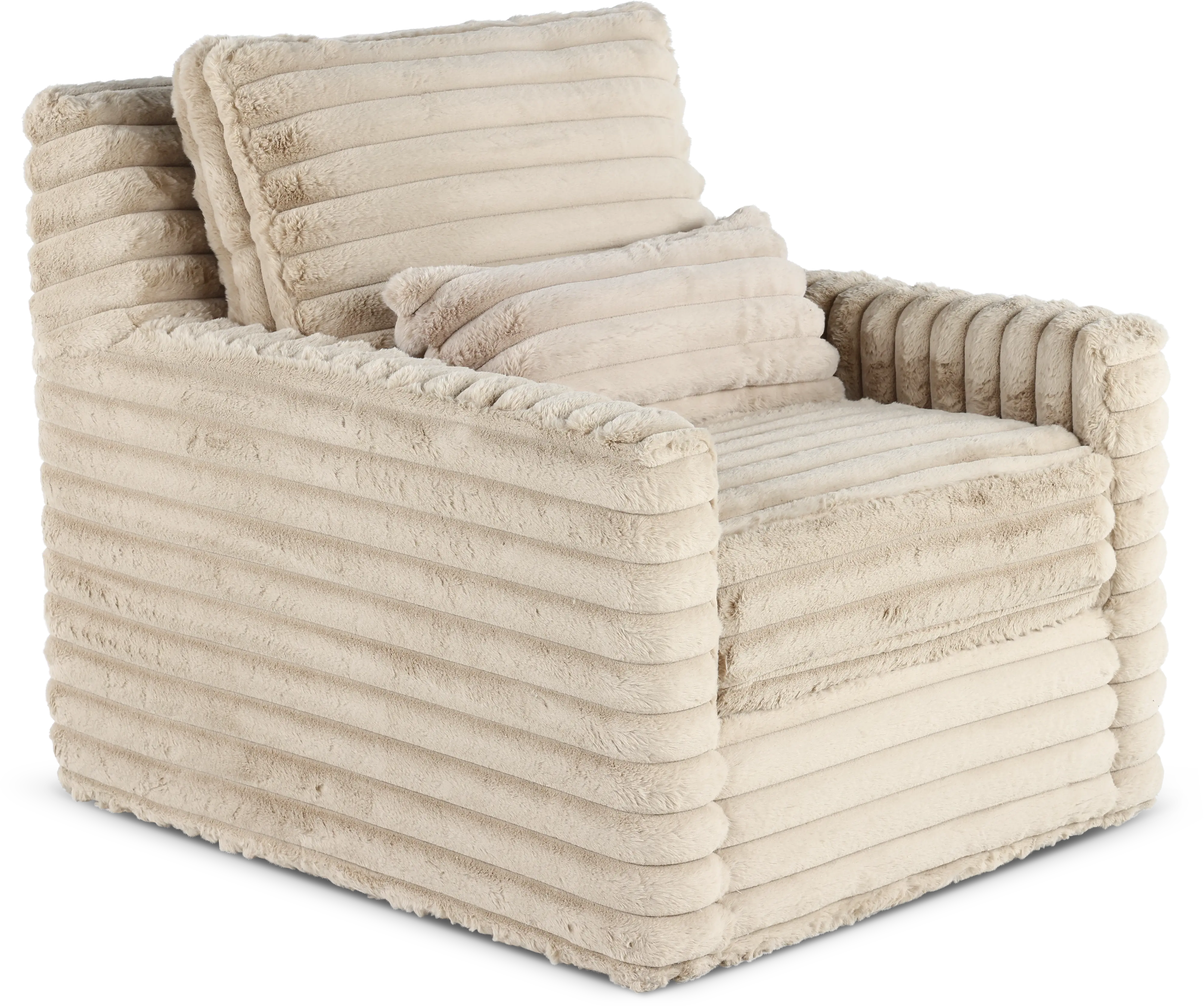 Caspian Beige Swivel Chair-1