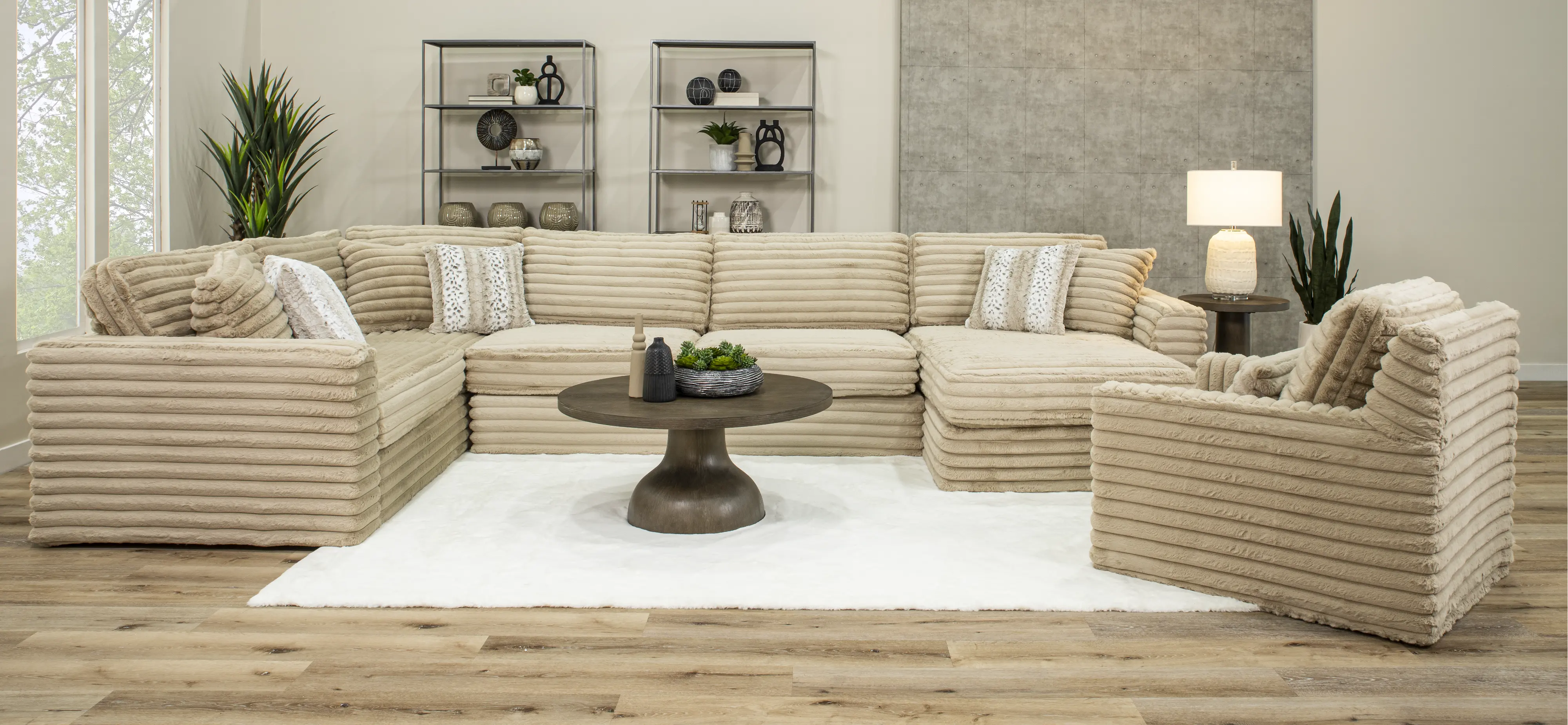 Caspian Beige Swivel Chair-2