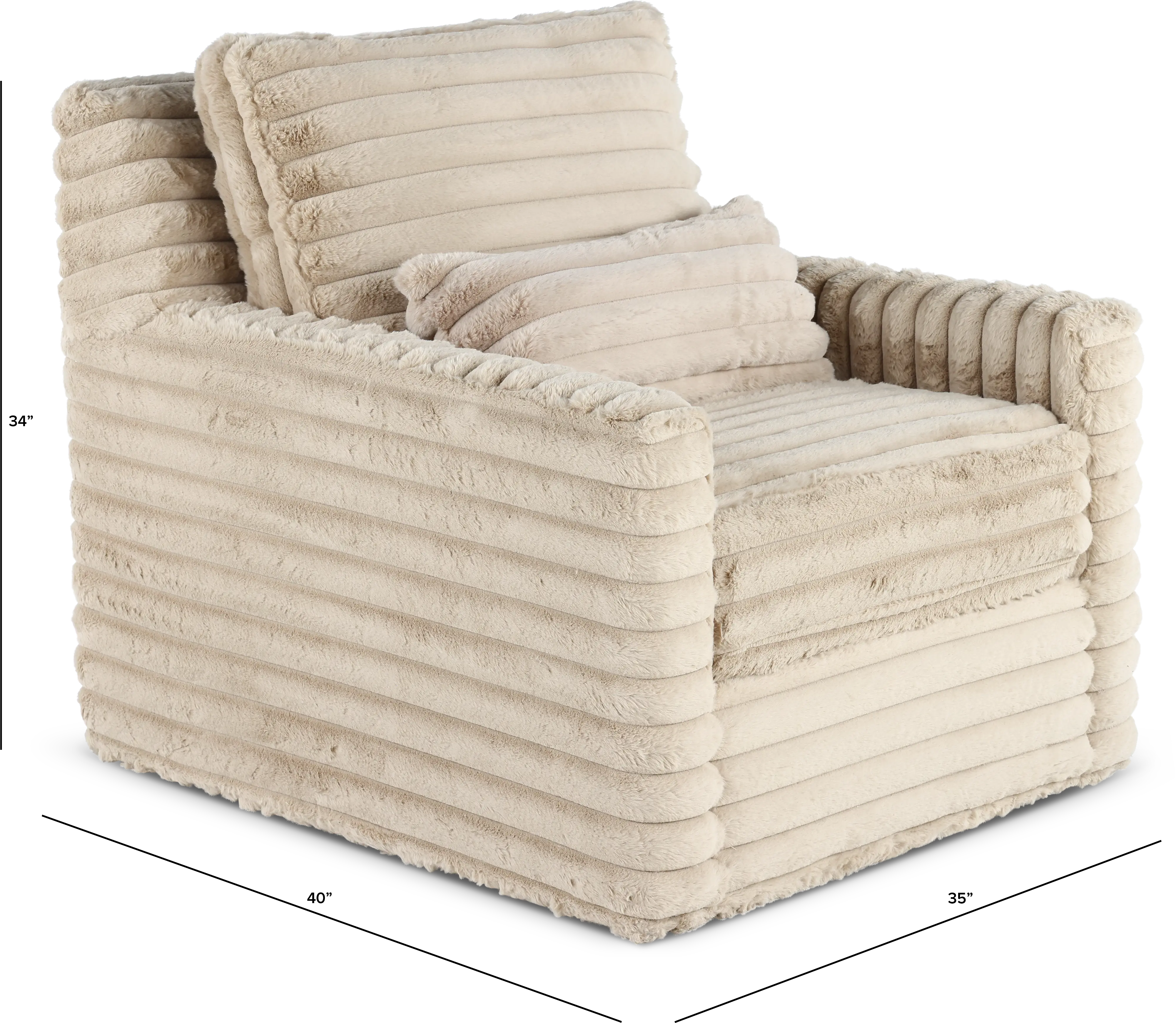 Caspian Beige Swivel Chair-3
