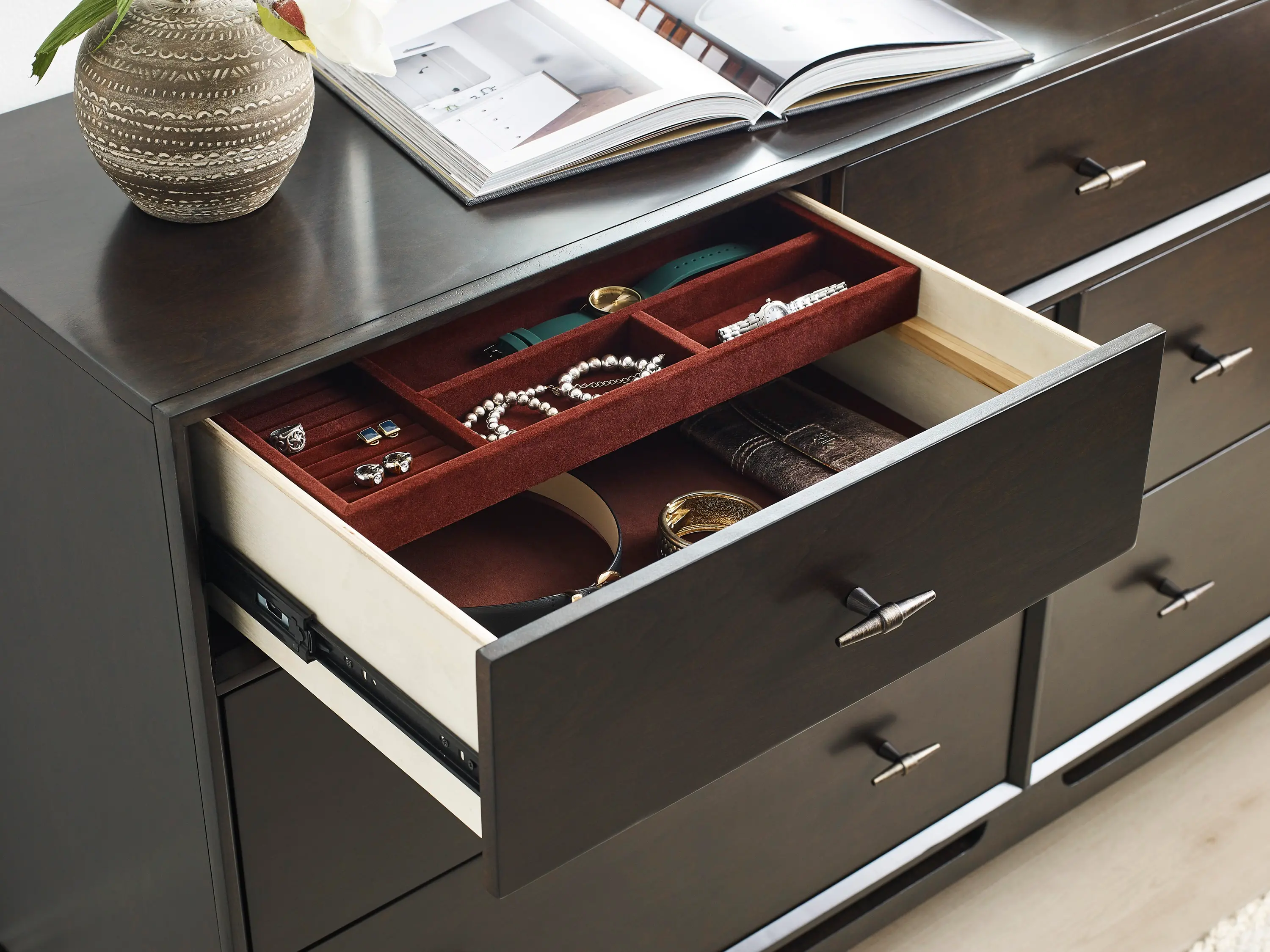 Sutton Dark Brown Dresser-4