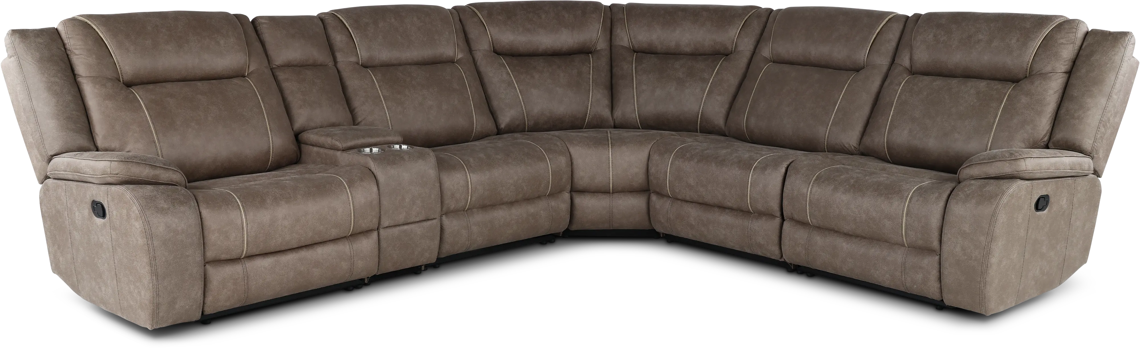 Blake Desert Taupe 6-Piece Reclining Sectional-1