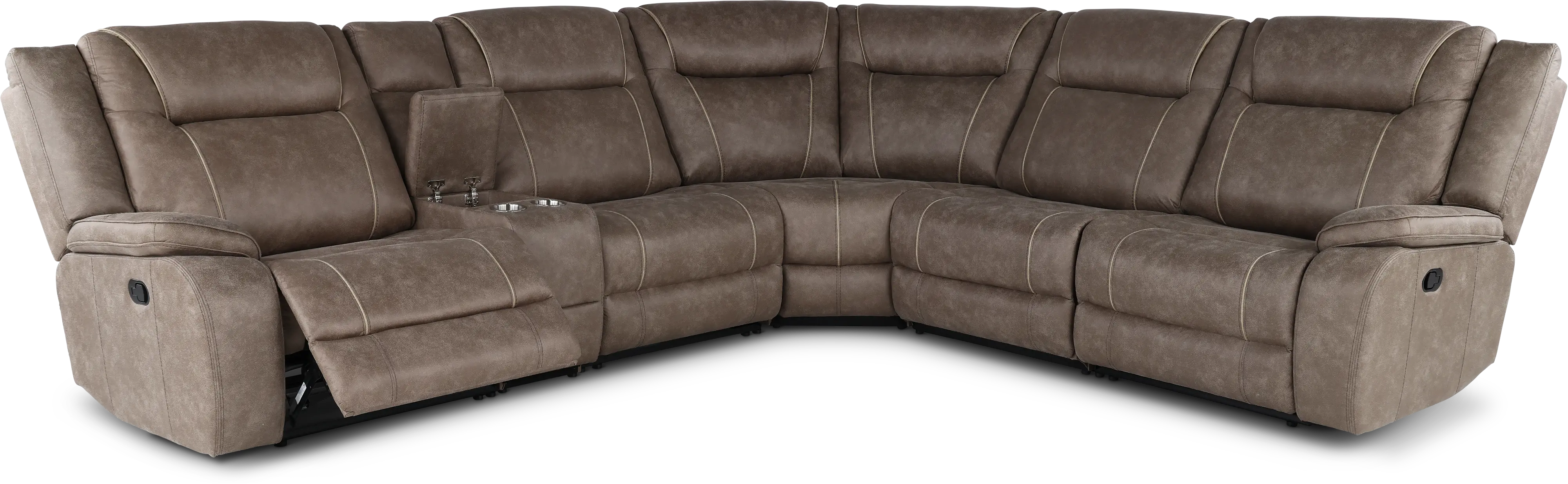 Blake Desert Taupe 6-Piece Reclining Sectional-4