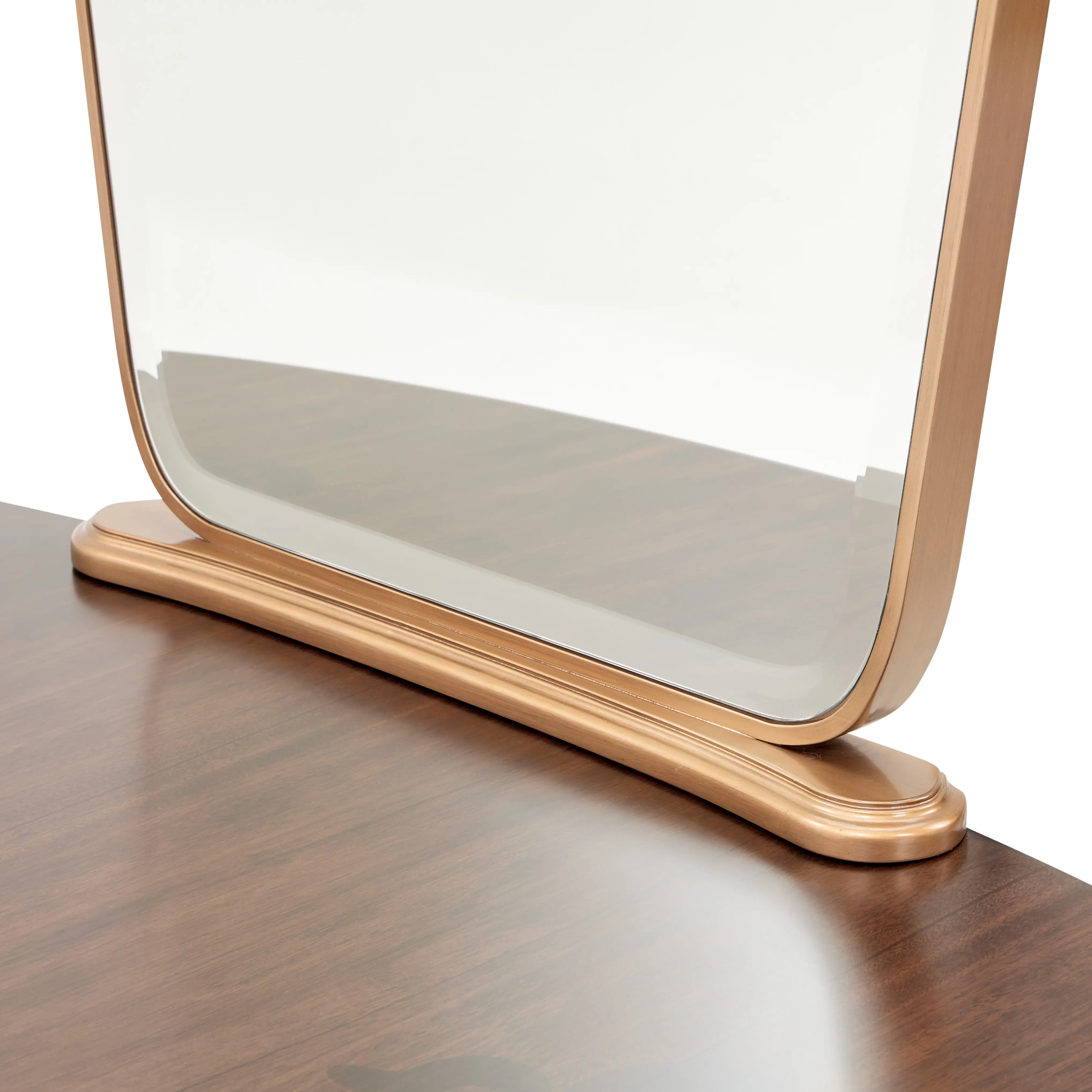 Camellia Antique Gold Vanity Mirror-5