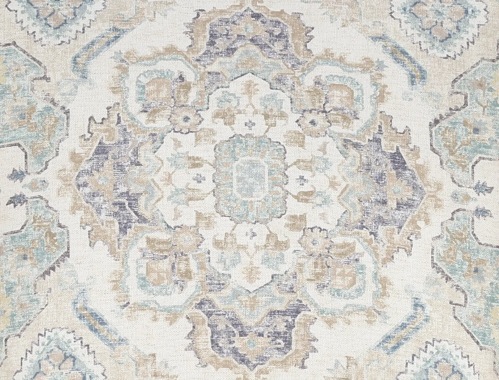 Fargo Off-White and Blue Wingback Chair-9