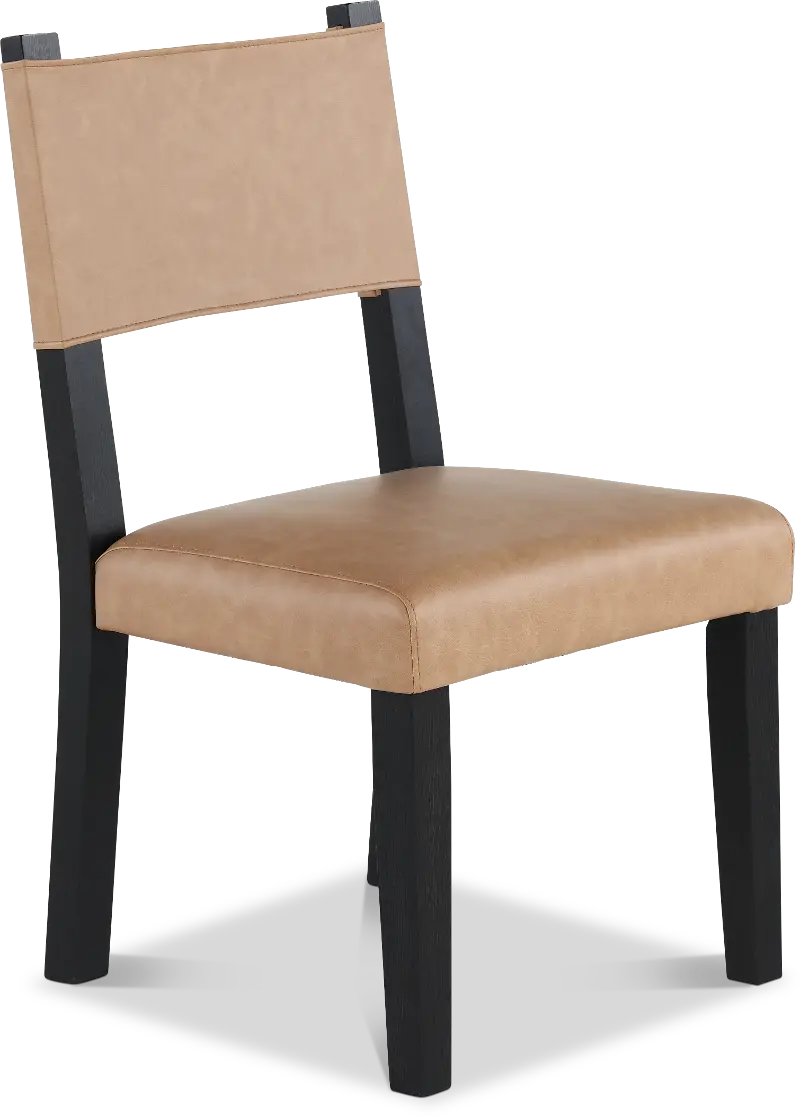 Aubrey Tan and Black Dining Chair
