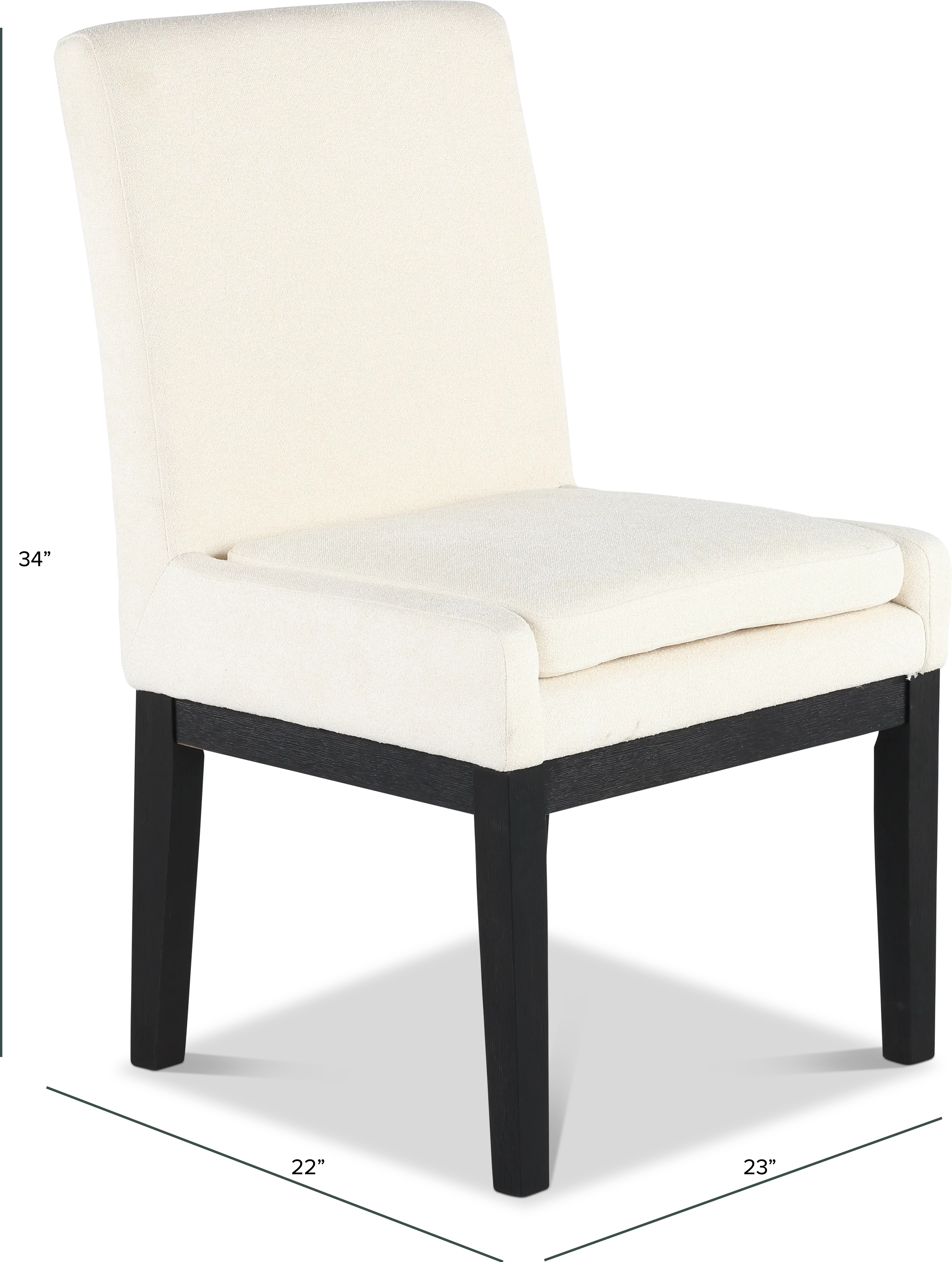 Aubrey White Upholstered Dining Chair-3