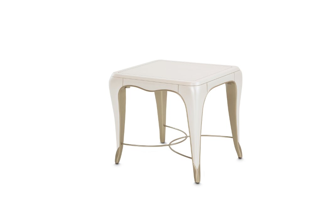 London Place Pearl White End Table