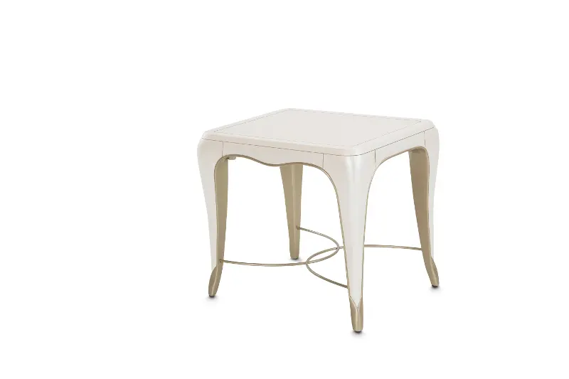 London Place Pearl White End Table