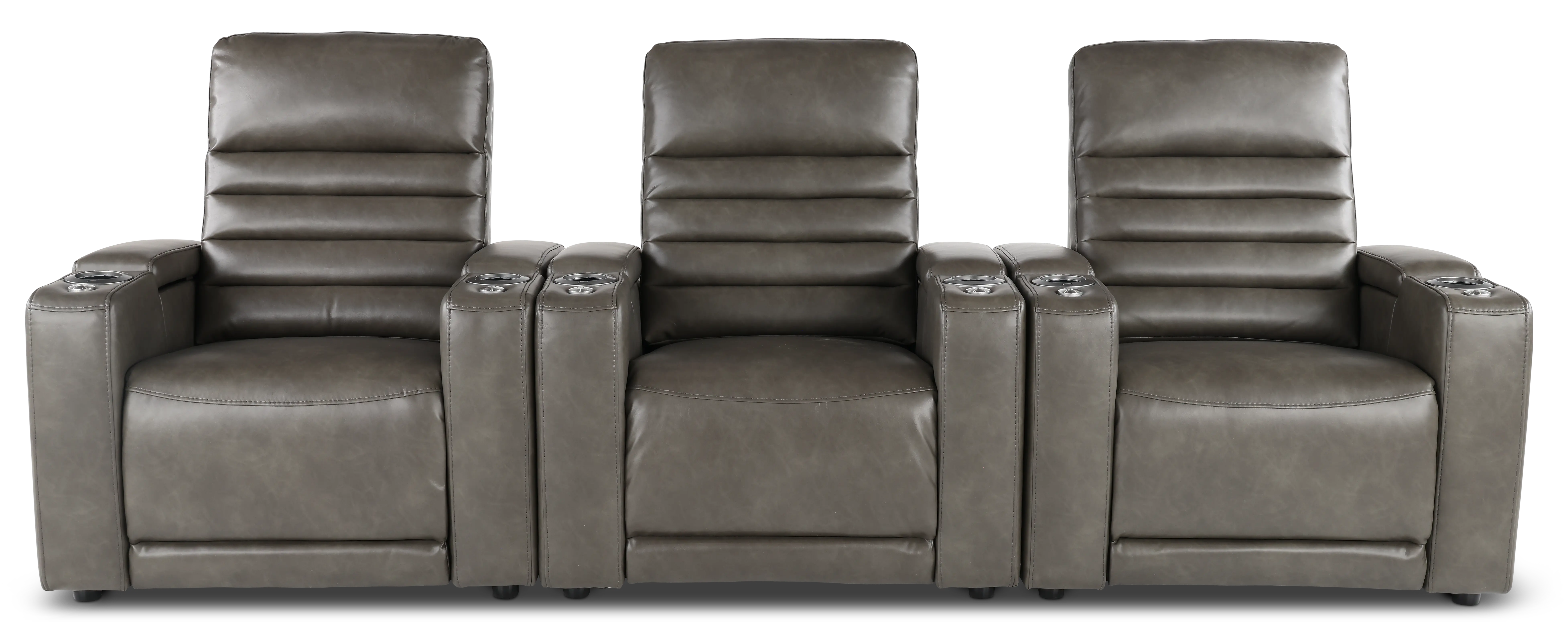 Copley Slate Gray 3-Piece Power Home Theater Seating-1