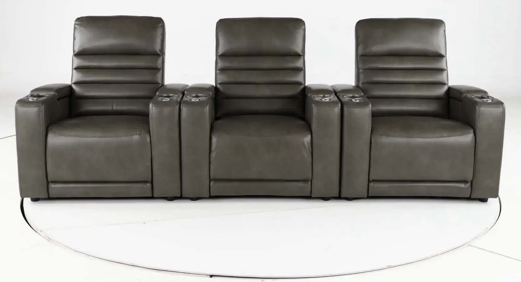 Copley Slate Gray 3-Piece Power Home Theater Seating-5