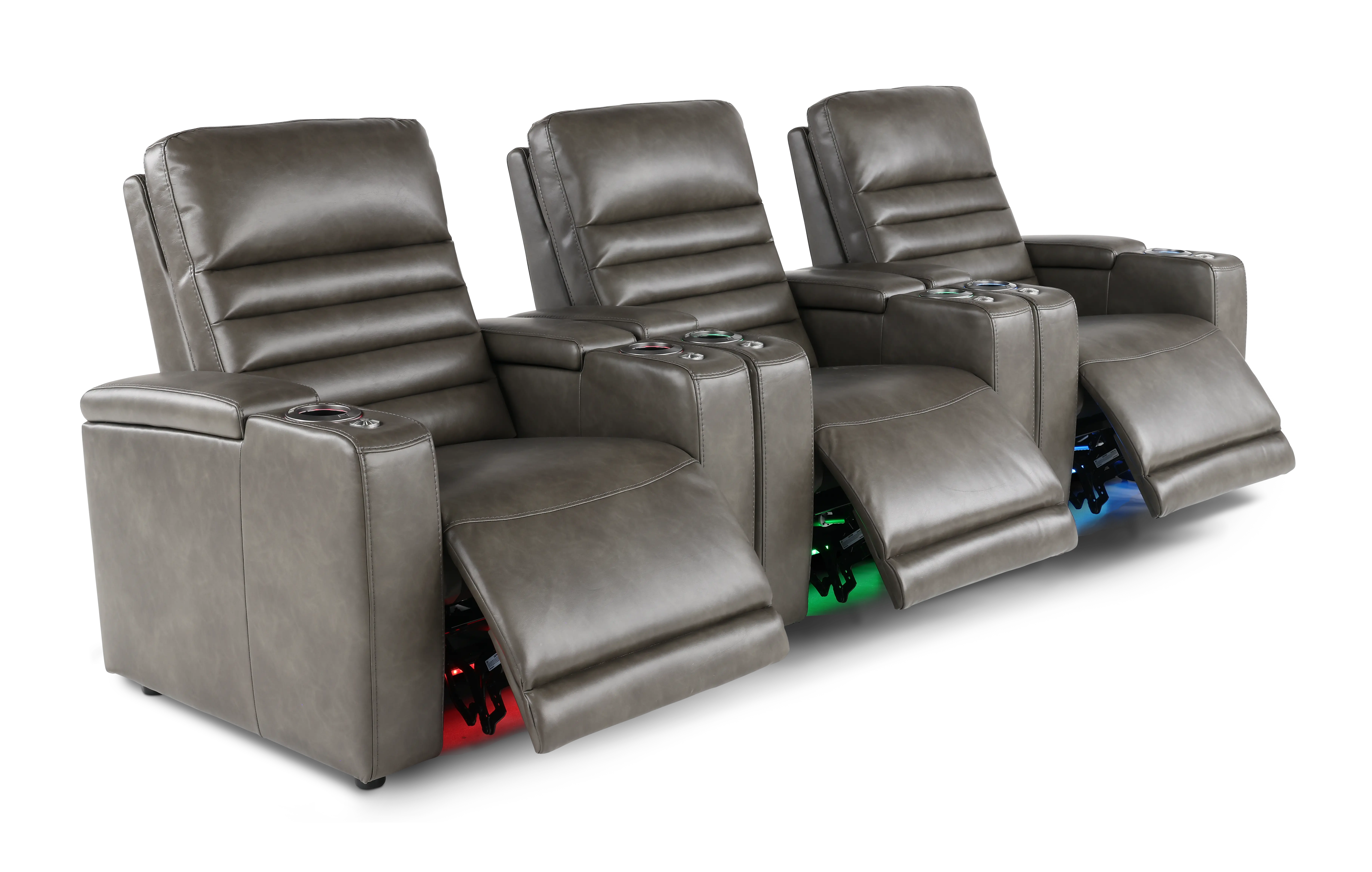 Copley Slate Gray 3-Piece Power Home Theater Seating-6