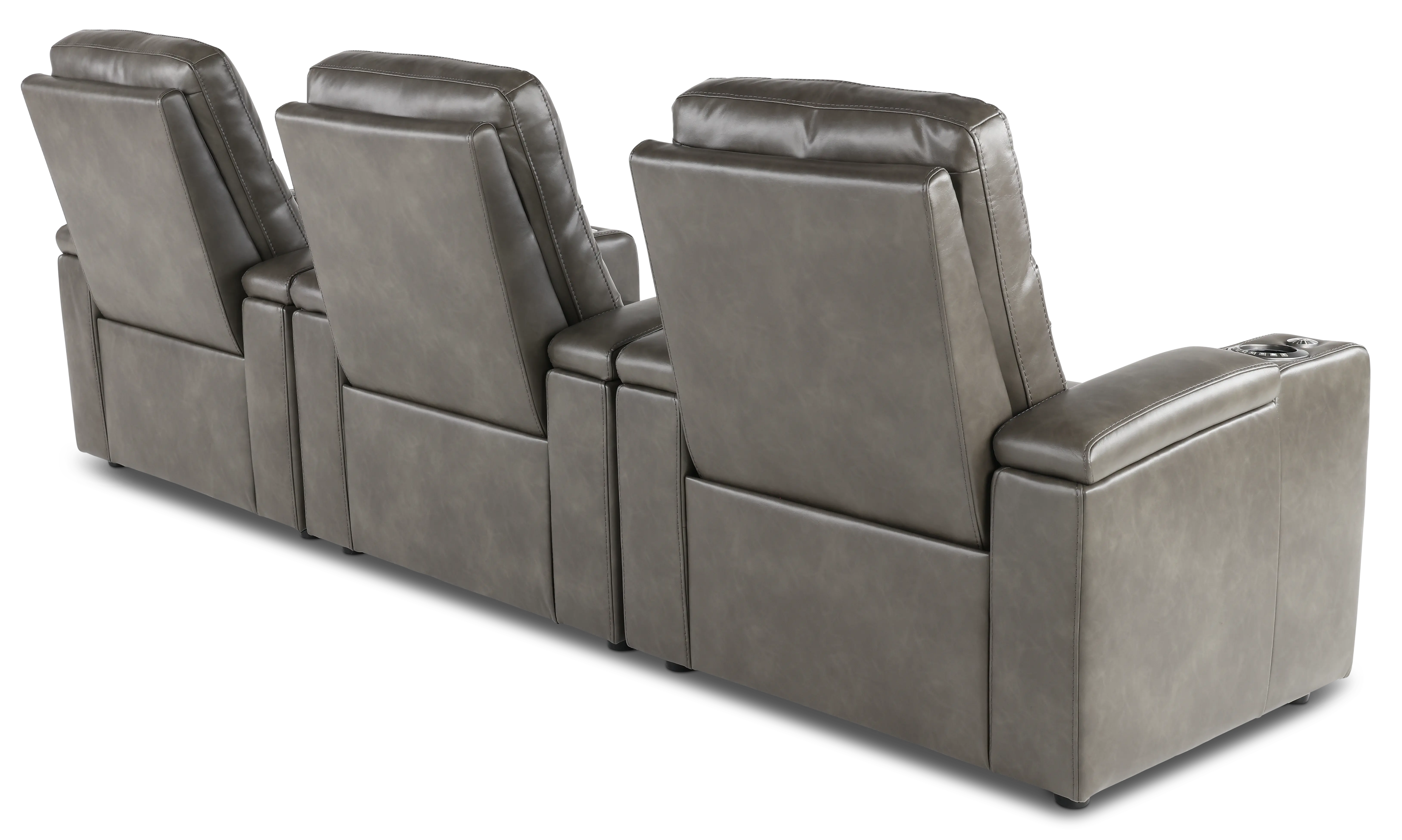 Copley Slate Gray 3-Piece Power Home Theater Seating-8