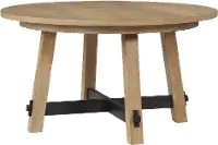 Aubrey Natural Round Dining Table