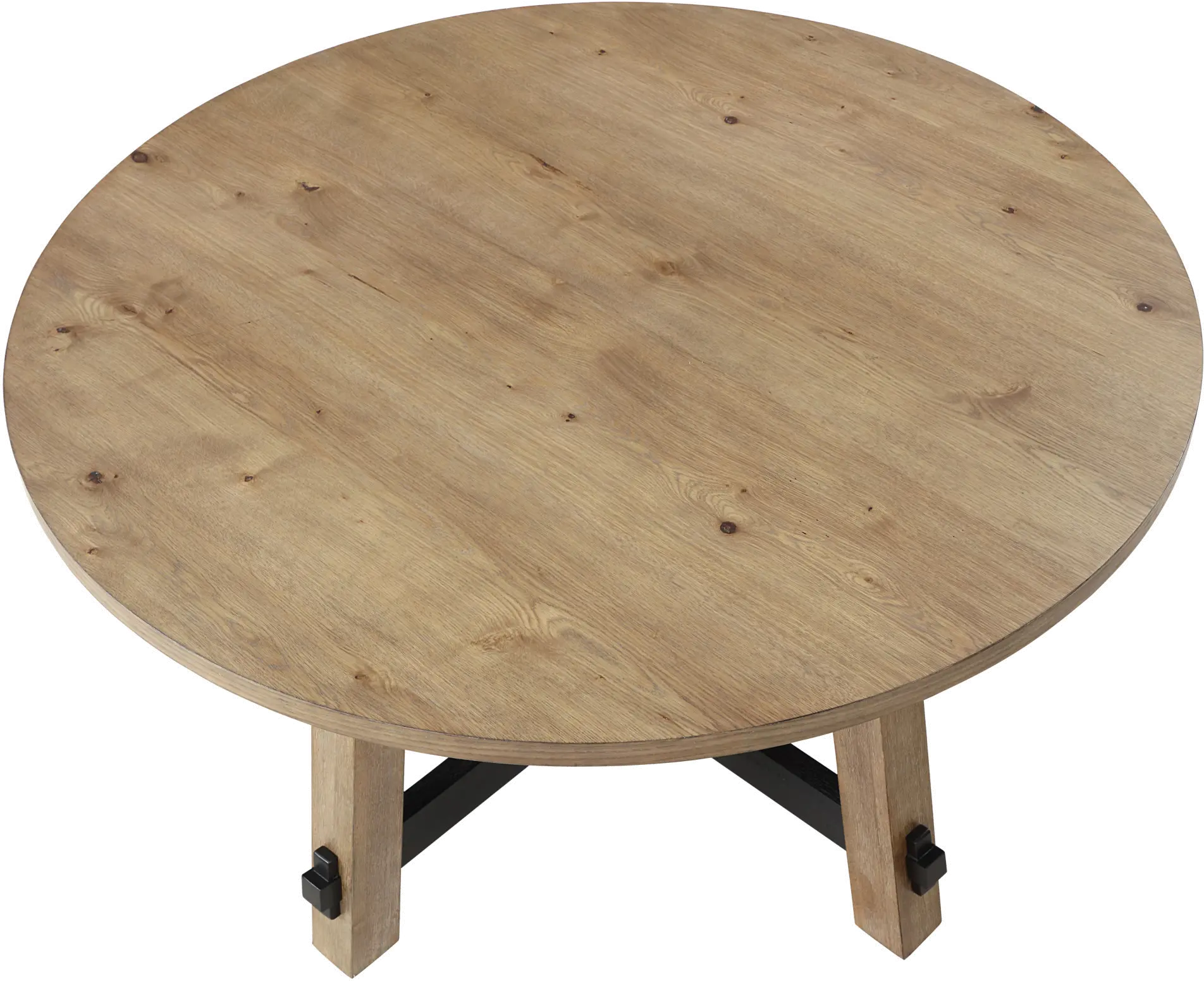 Aubrey Natural Round Dining Table-5