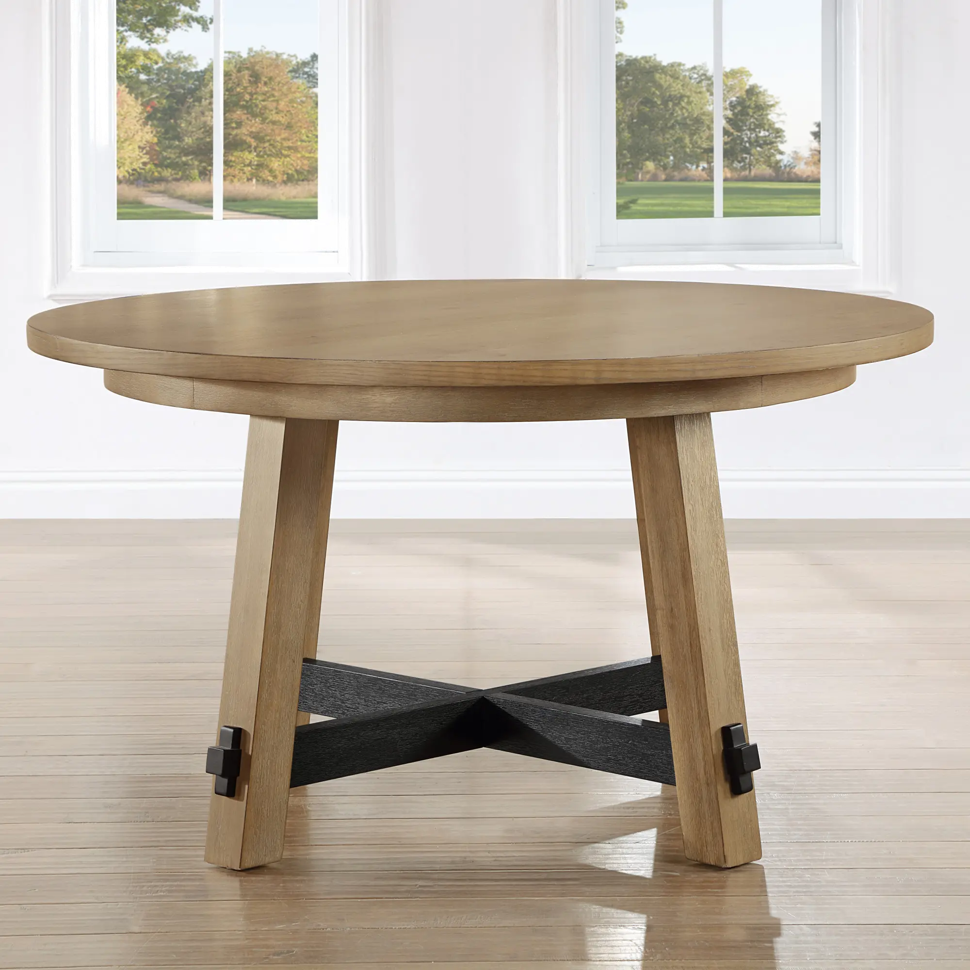 Aubrey Natural Round Dining Table-7