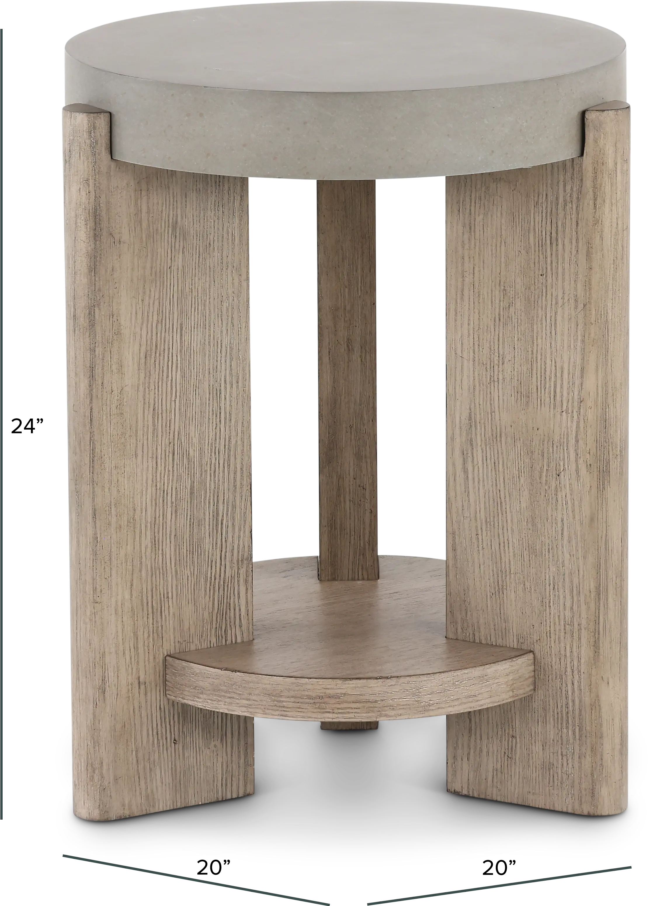 674-OT1021 Affinity Faux Concrete Chairside Table-3