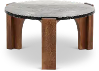 Leryn Brown and Glass Coffee Table
