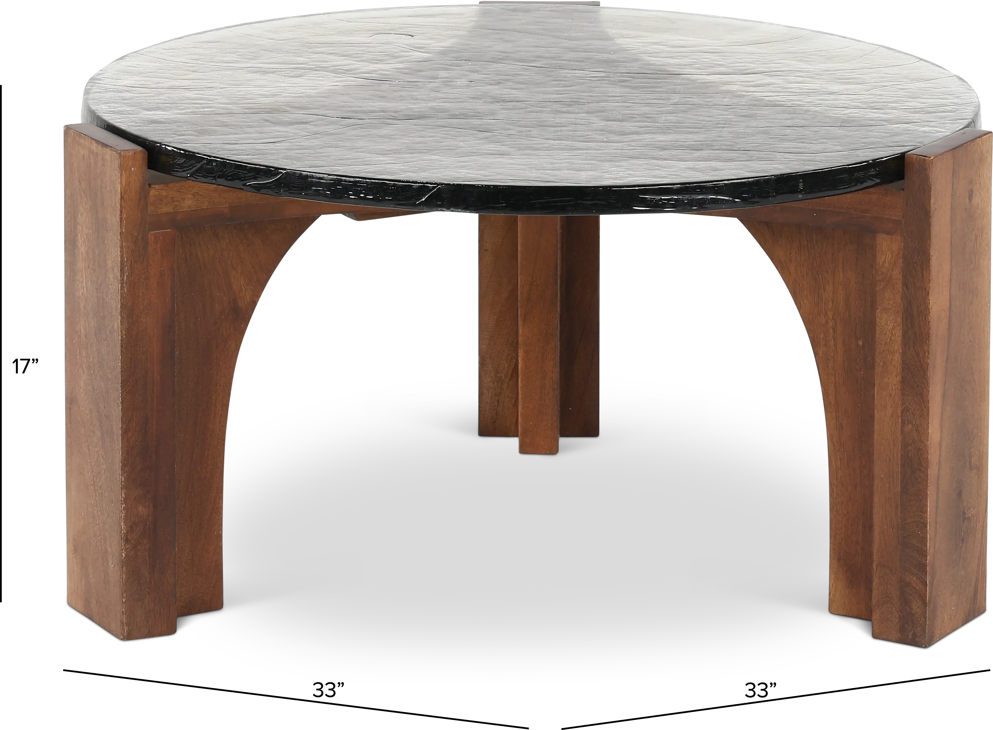 Leryn Brown and Glass Coffee Table-3