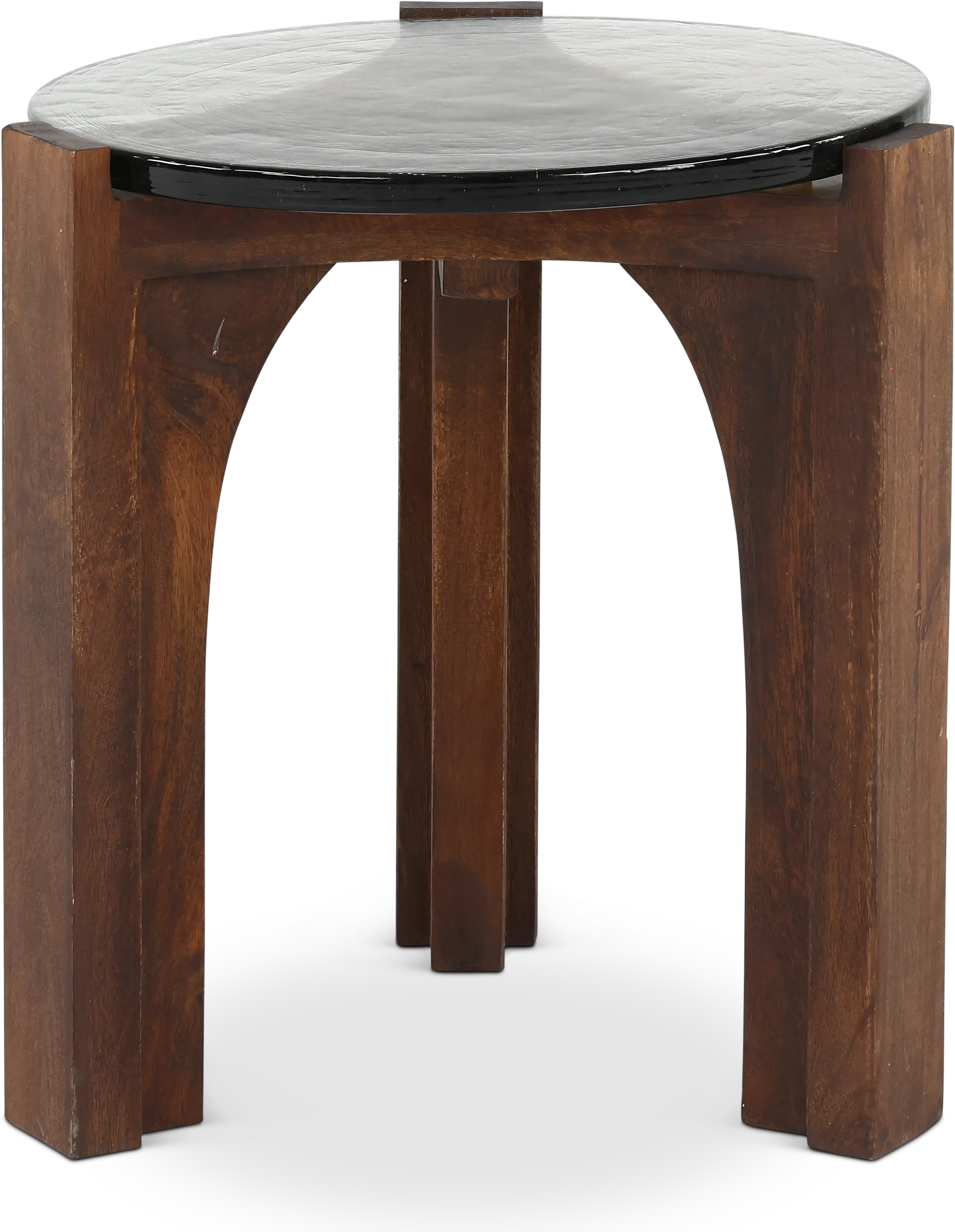 Leryn Brown and Glass End Table-1