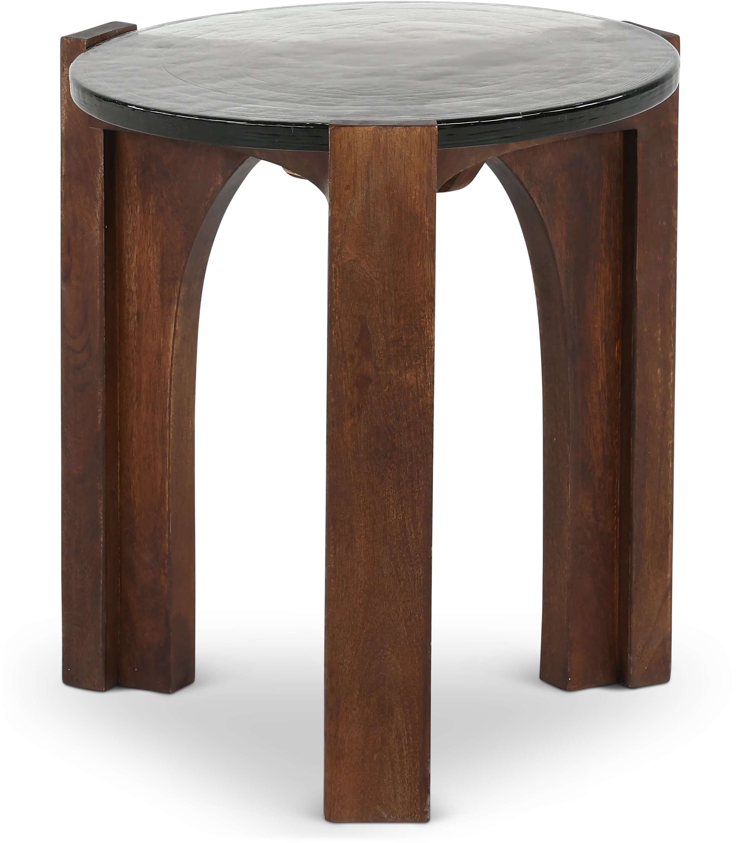 Leryn Brown and Glass End Table-6
