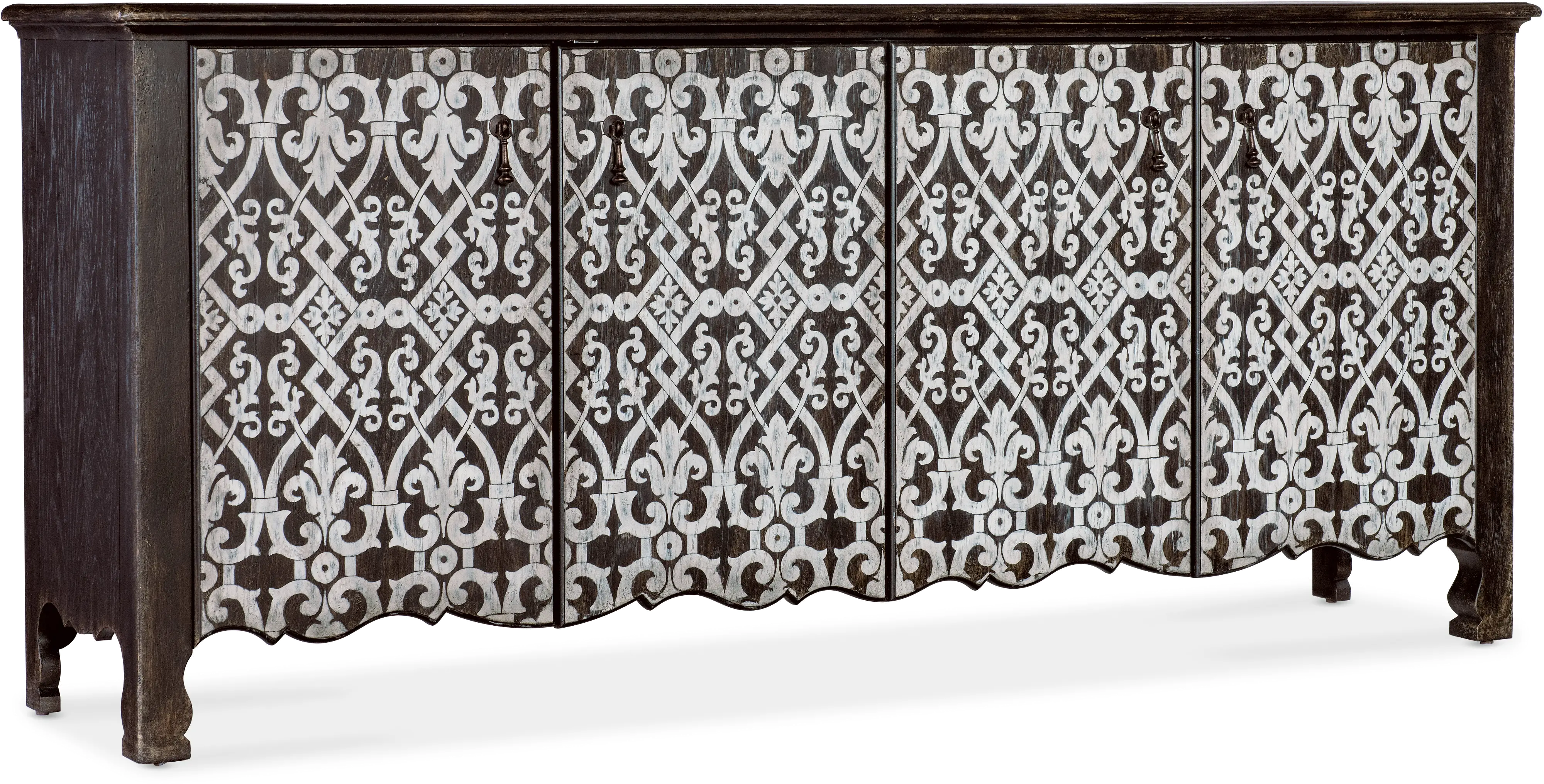 7050-55478-893 Americana Black and White Credenza-1