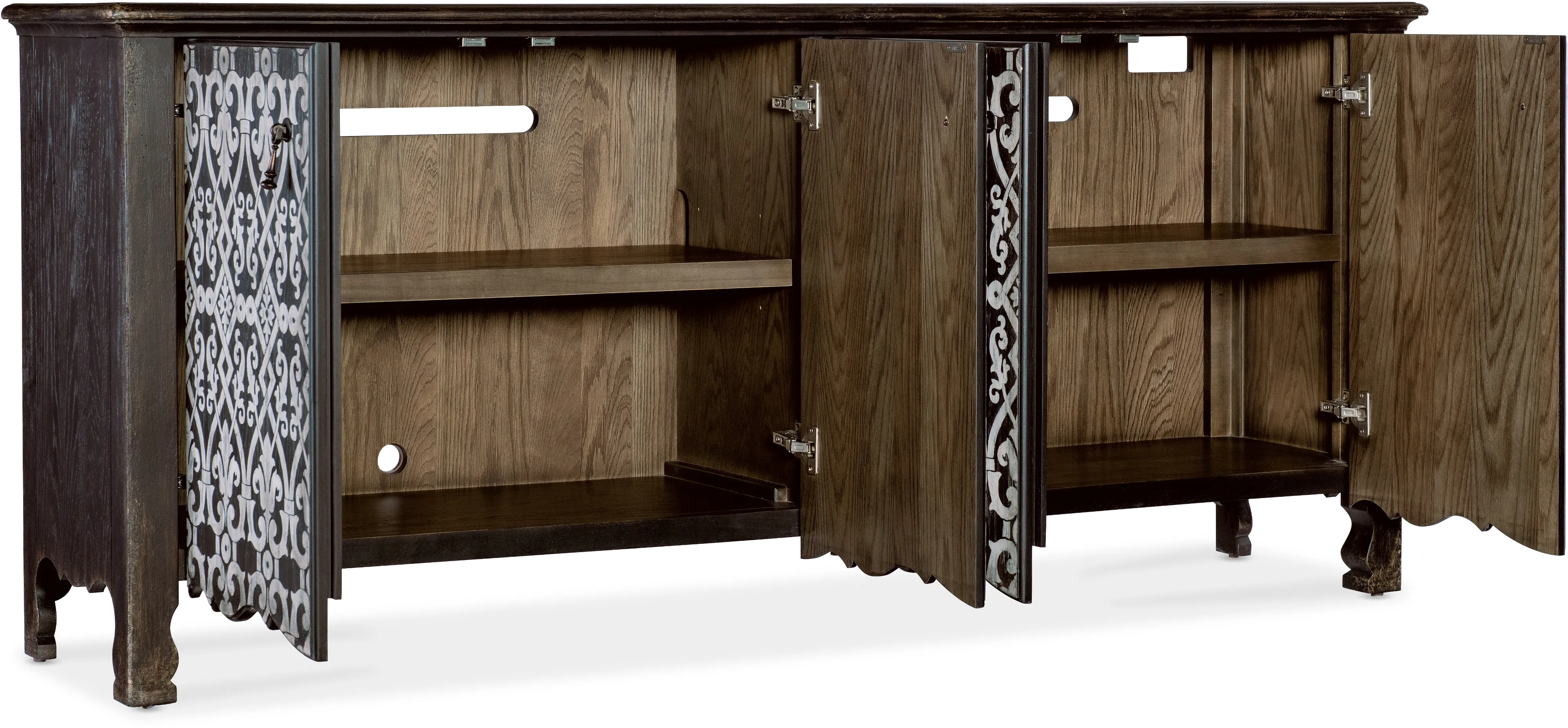 7050-55478-893 Americana Black and White Credenza-2