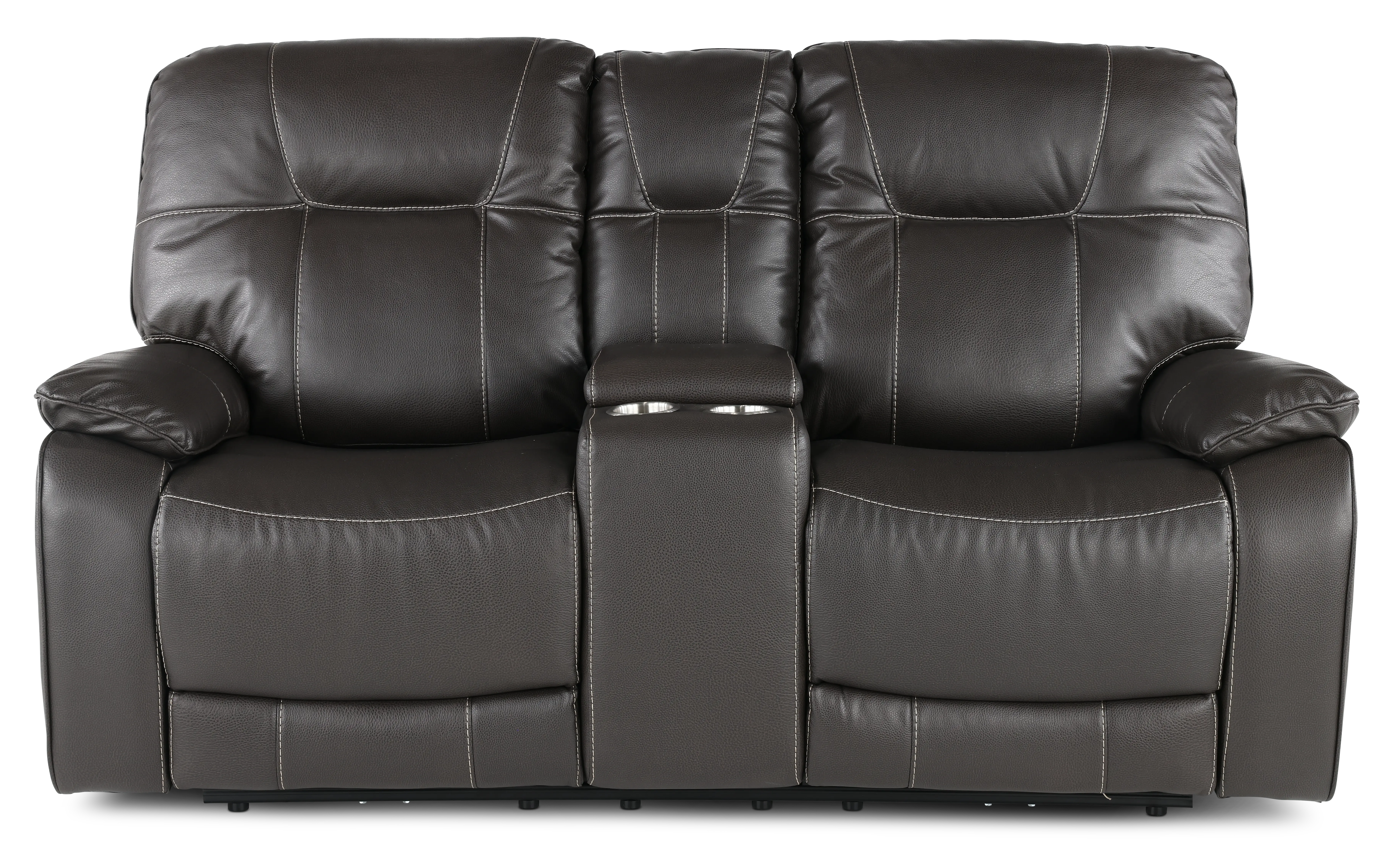 Axel Ozone Black Power Reclining Loveseat with Console-1