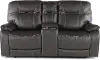 Axel Ozone Black Power Reclining Loveseat with Console