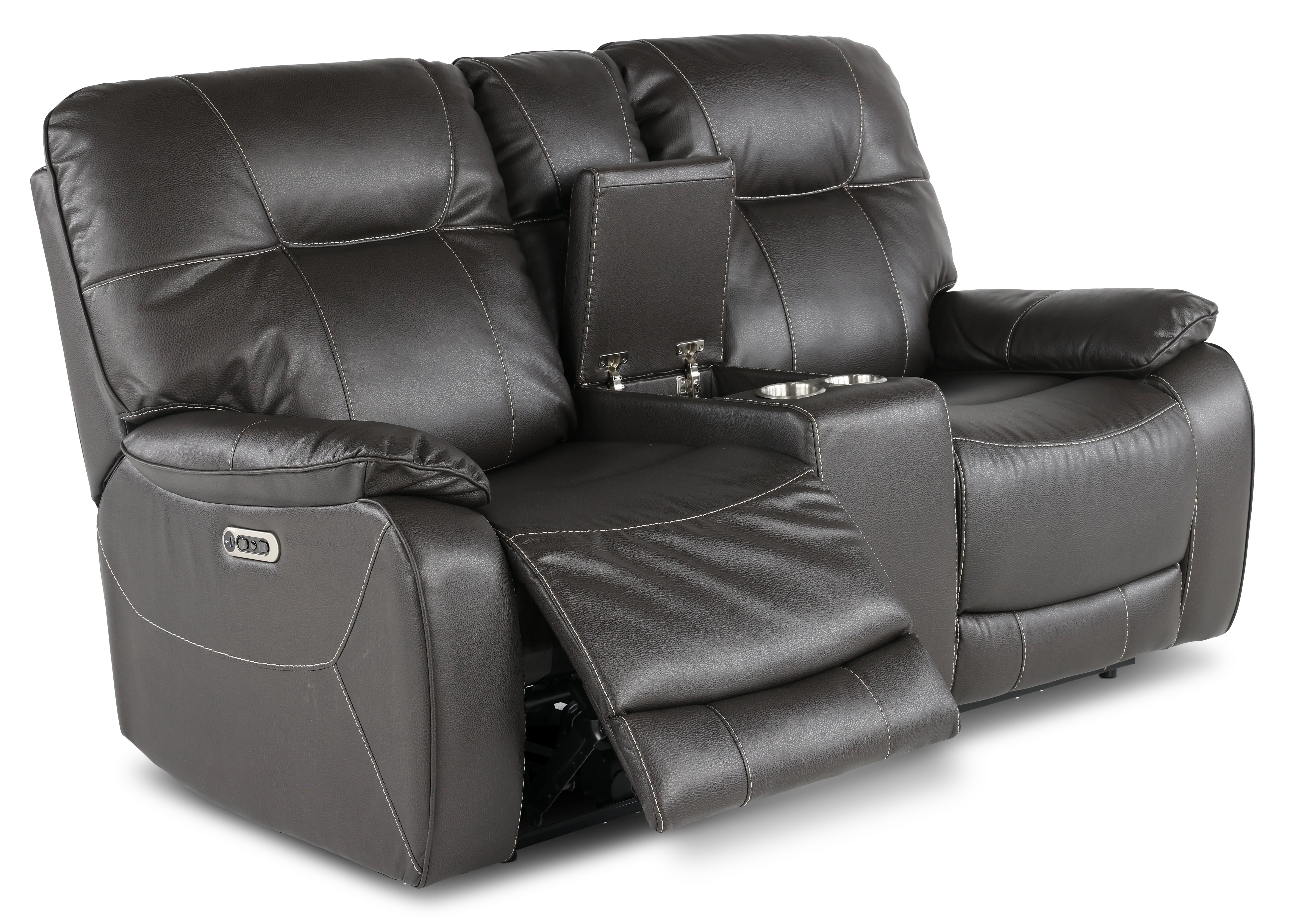 Axel Ozone Black Power Reclining Loveseat with Console-6