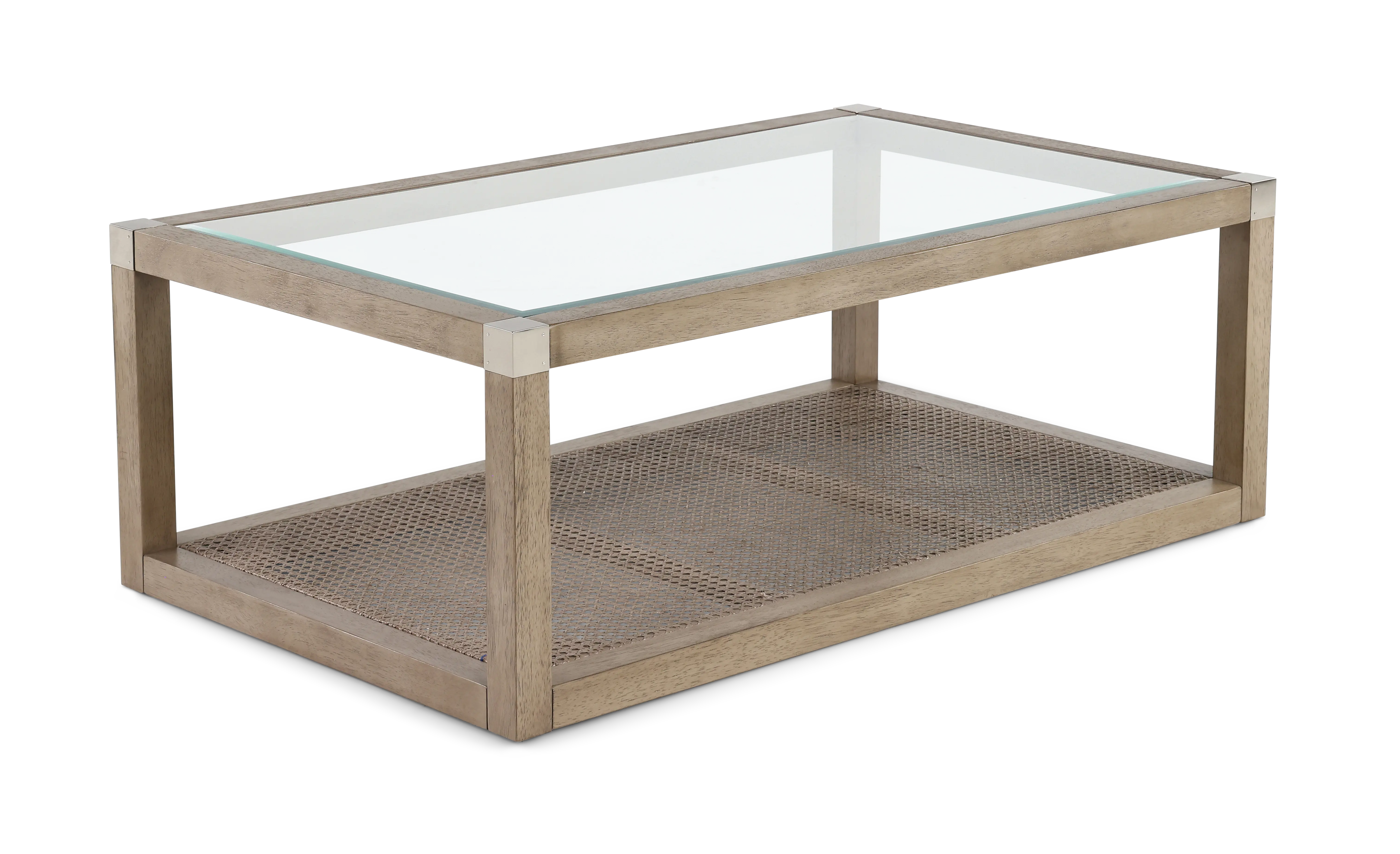 Calum Glass and Cane Coffee Table-4