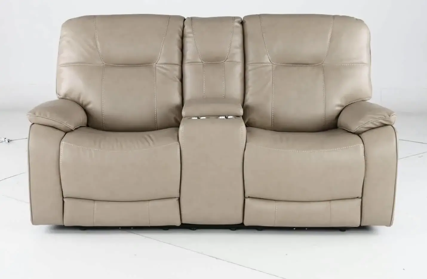 Axel Beige Power Reclining Loveseat with Console-5