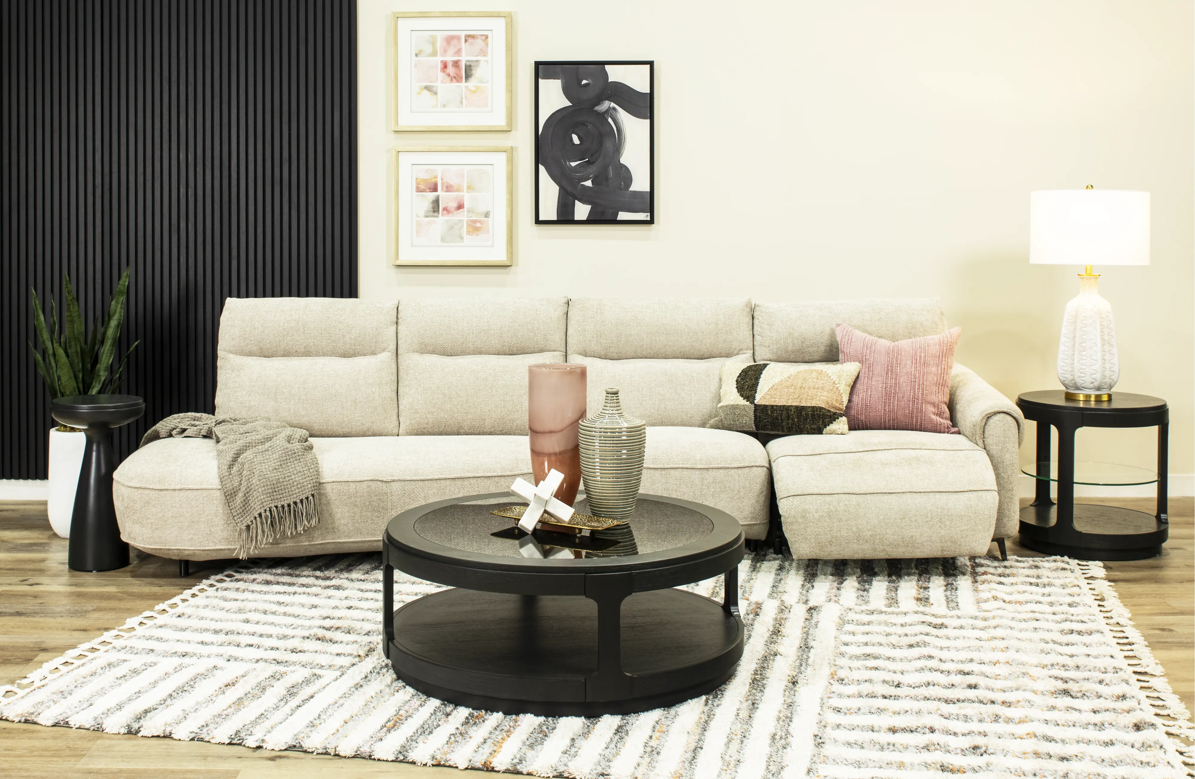 Loft Black Accent Table-2