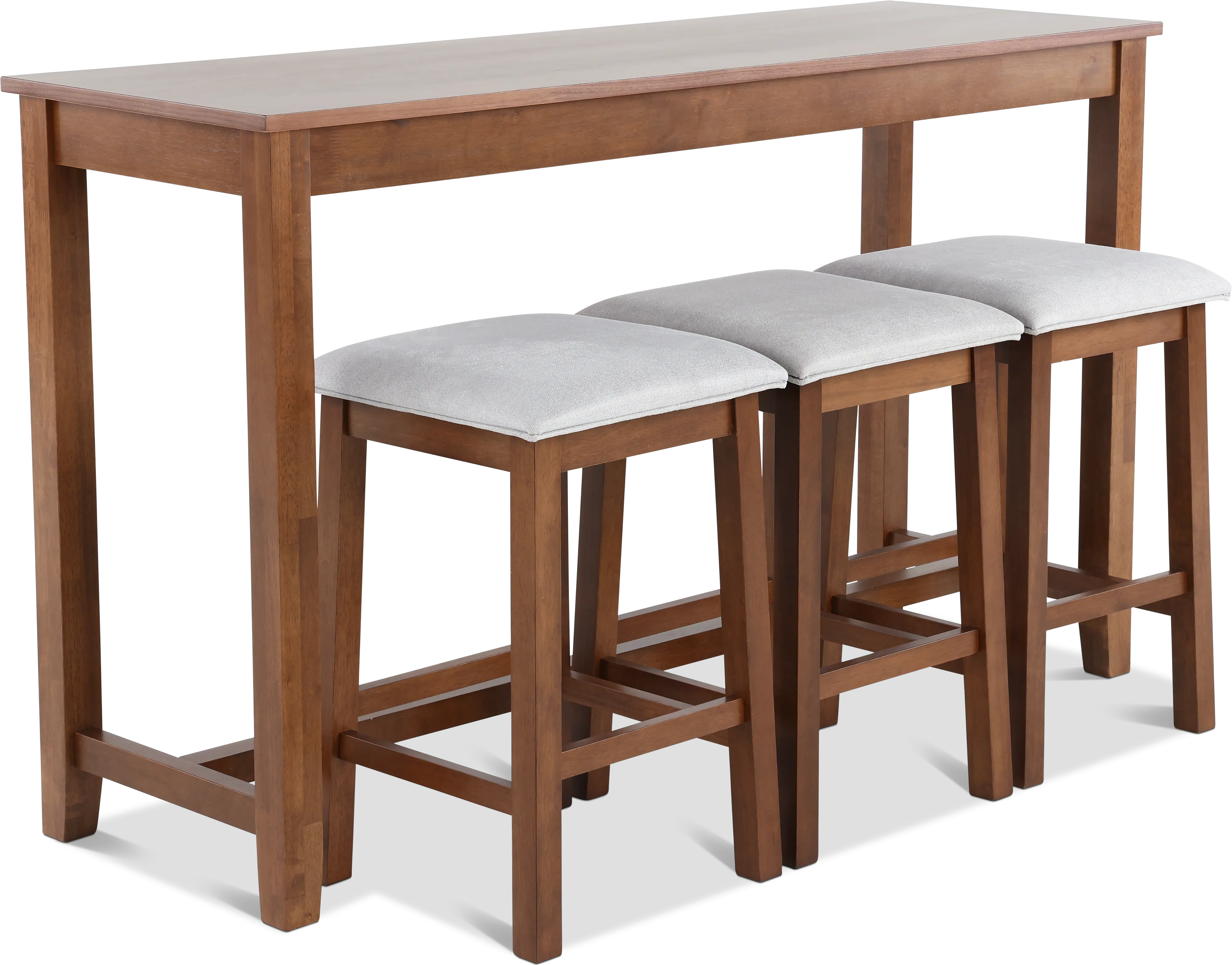 Uptown Walnut Sofa Table and Stool Set-1