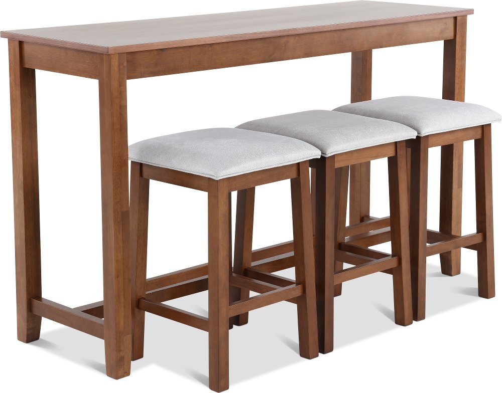 Uptown Walnut Sofa Table and Stool Set