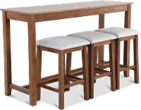 Uptown Walnut Sofa Table and Stool Set