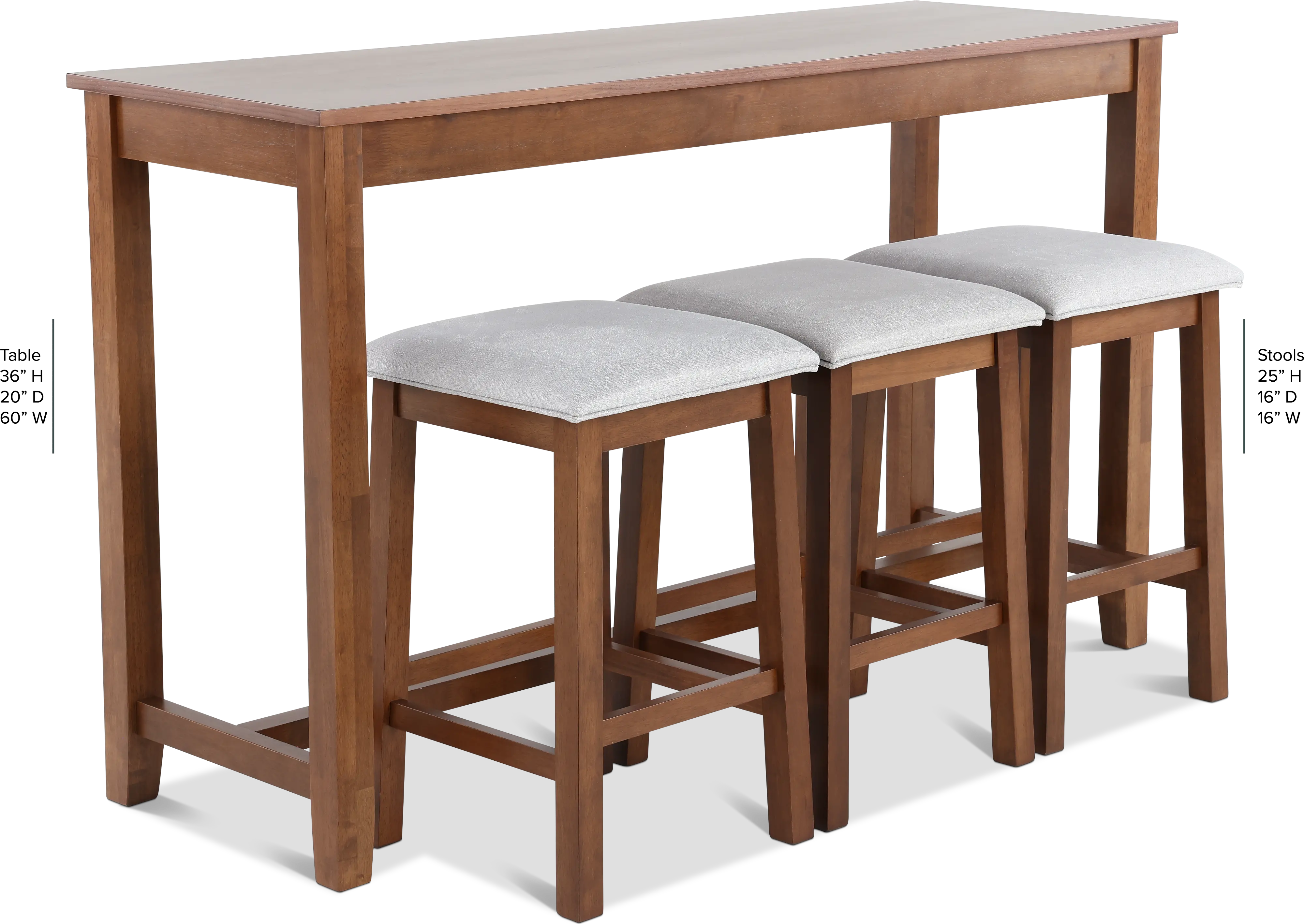 Uptown Walnut Sofa Table and Stool Set-3